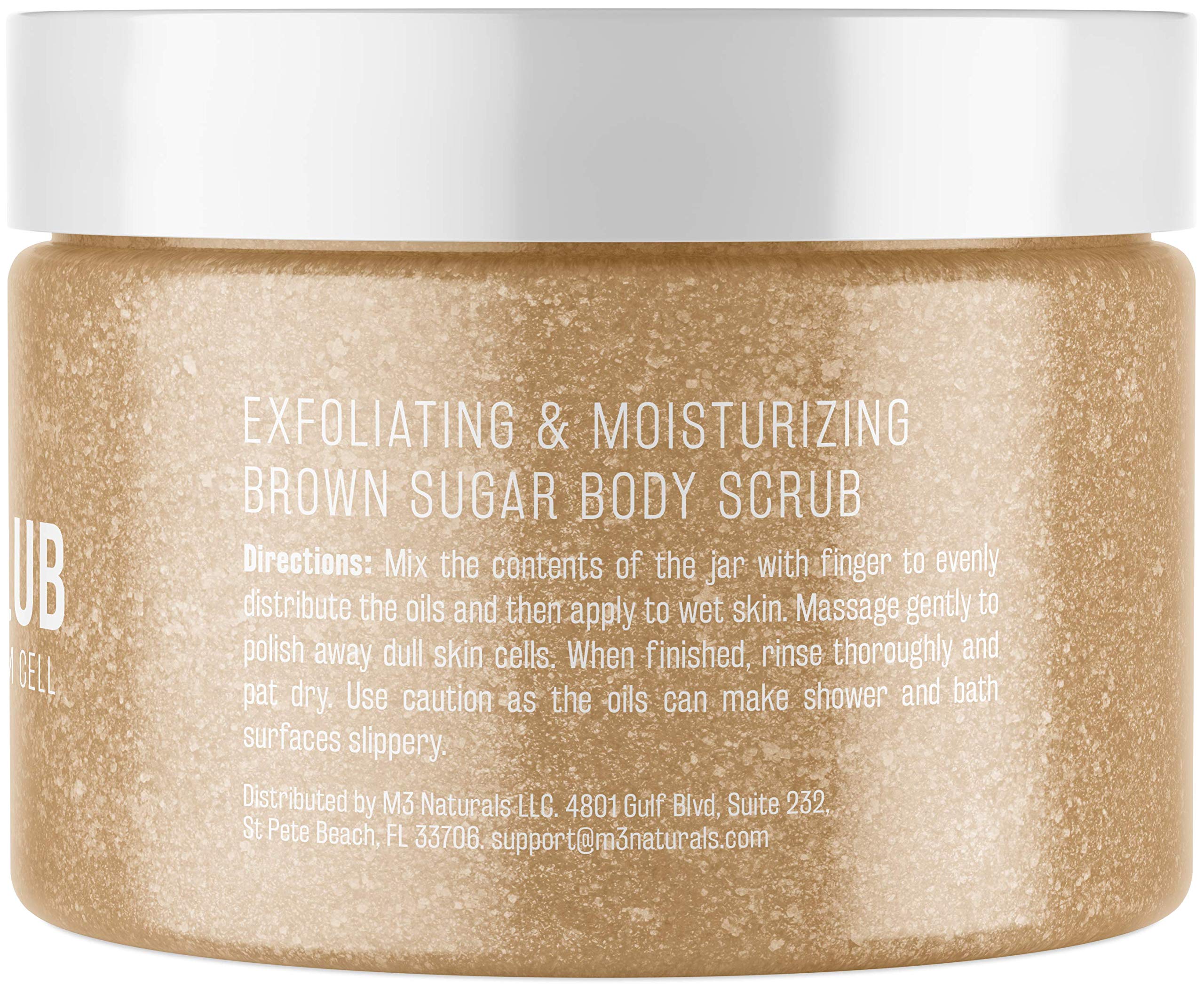 M3 Naturals Brown Sugar Body Scrub with Collagen Stem Cell Exfoliating