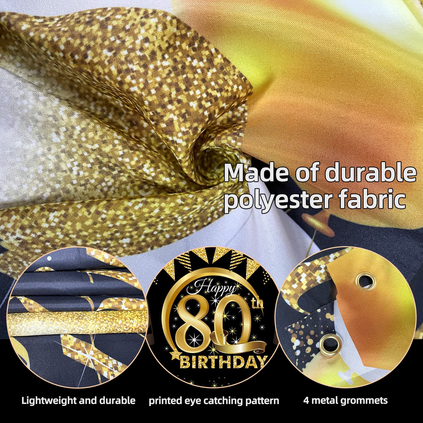 2 Banner Di Compleanno Personalizzato Anni '80 Festa Tema Discoteca Ballo Decorazione Poster Celebrazioni Adulti Cassetta Nastro Pattinaggio, Disco Radio - Foto 7