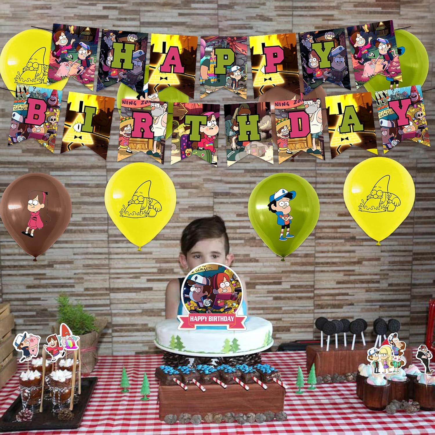 Buy 82 Pcs Gravity Falls Theme Birthday Party Decorations,Party Supply