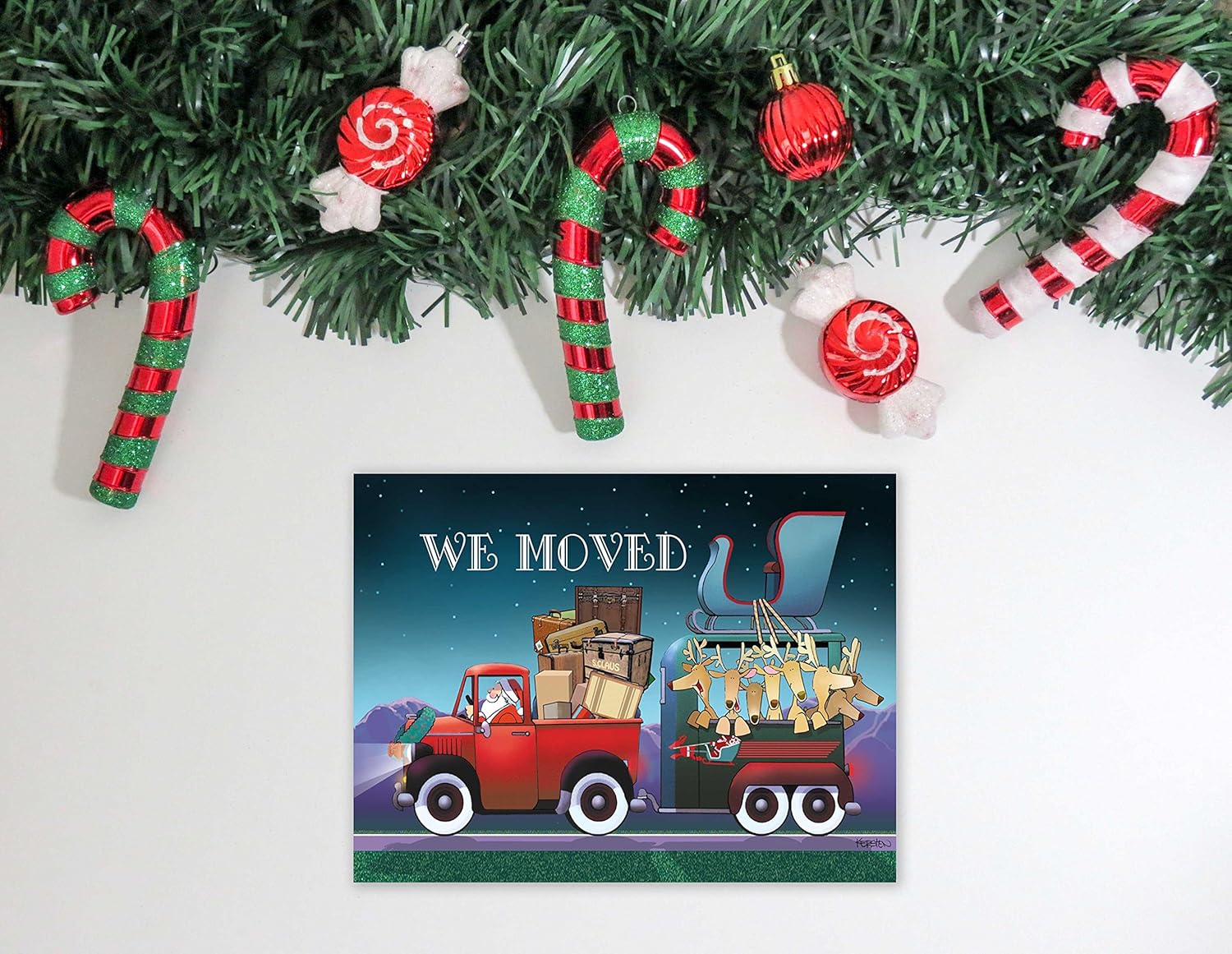 Personalized - We Moved/New Address Holiday Card 24 Cards & Envelopes - Funny Bulk New Address Cards (Personalized)