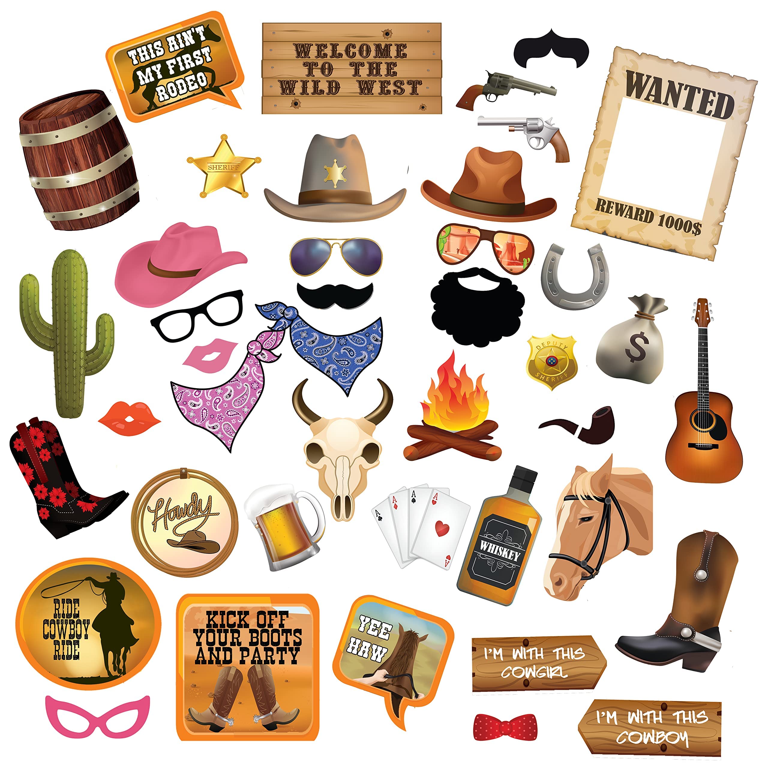 Fun Express Large White Horse Jointed Cutout - Western Cowboy & Cowgirl Party Decor For Birthday Celebrations Events & Themed Parties - Perfect For Western Decor At Receptions Parties More - View #7
