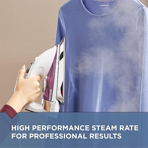 Miniatura 5 de BLACKDECKER IR1350S Plancha a vapor profesional con base extra grande violeta