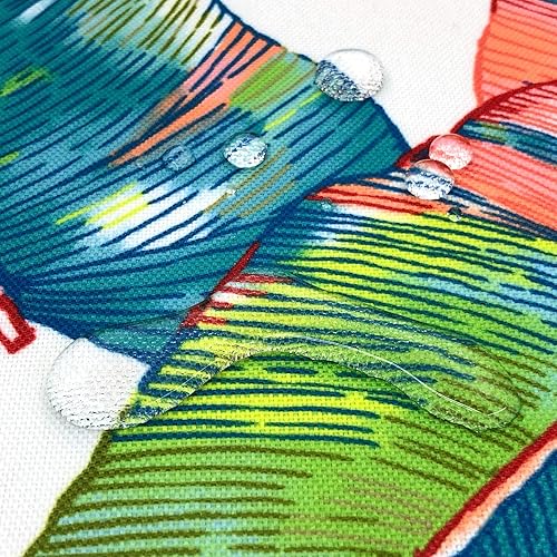 Miniatura 8 de Mantel de tela con cuentas para primavera y verano, fácil cuidado, resistente a las manchas (60 x 102 pulgadas, rectangular, jardín de primavera)