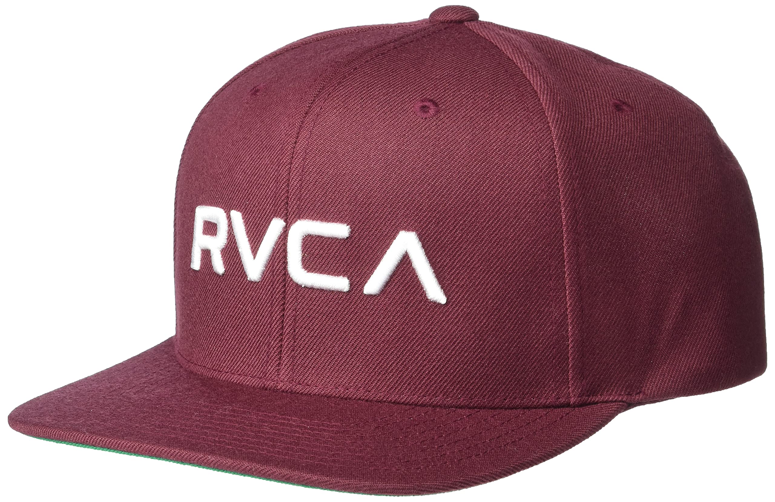 Rvca Men's Snapback Hat/Wine Adjustable Straight Brim Snapback Hat/, 1Sz