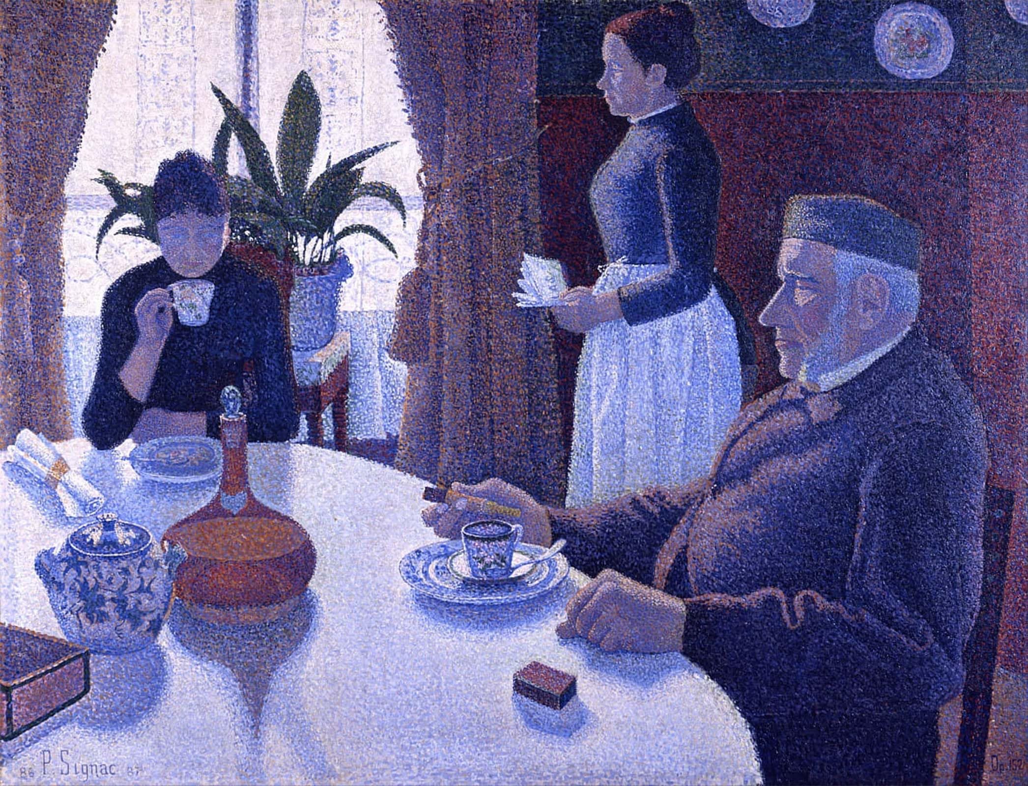 ARTXLXXBN Famous Painting Art Wall Decor Abstract Art Picture the Dining Room by Paul Signac Animal Pictures for Home Decor 60x90cm