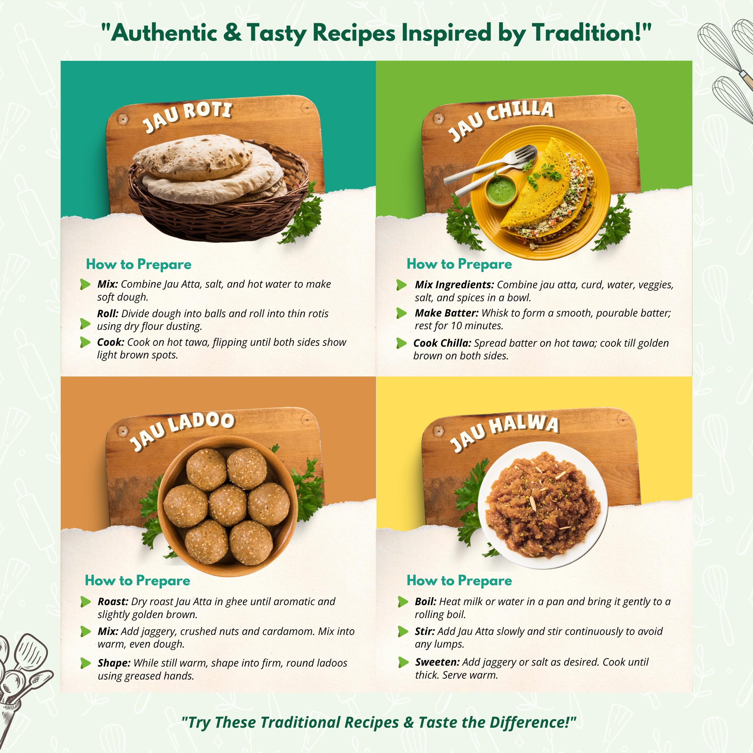 MITHILA FOODS 1 Kg Jau Atta | Gluten-Free Barley Flour | High Fibre & Protein, 100% Natural Desi Superfood | Stone-Ground for Soft Rotis | No Preservatives | Authentic Flavor from Bihar - Image 5 thumbnail