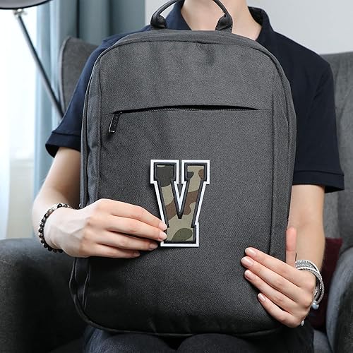 Miniatura 214 de Parches de letras termo-adhesivas de alta calidad – Lindas letras para ropa – Parche universitario para ropa – Letras bordadas de 4 1/2 parches