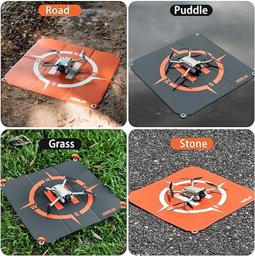 Miniatura 3 de STARTRC Drone Landing Pad Pro - Almohadilla de aterrizaje universal impermeable para DJI y Mini 3 Pro kit extendido plegable para DJI Mini 3 Pro