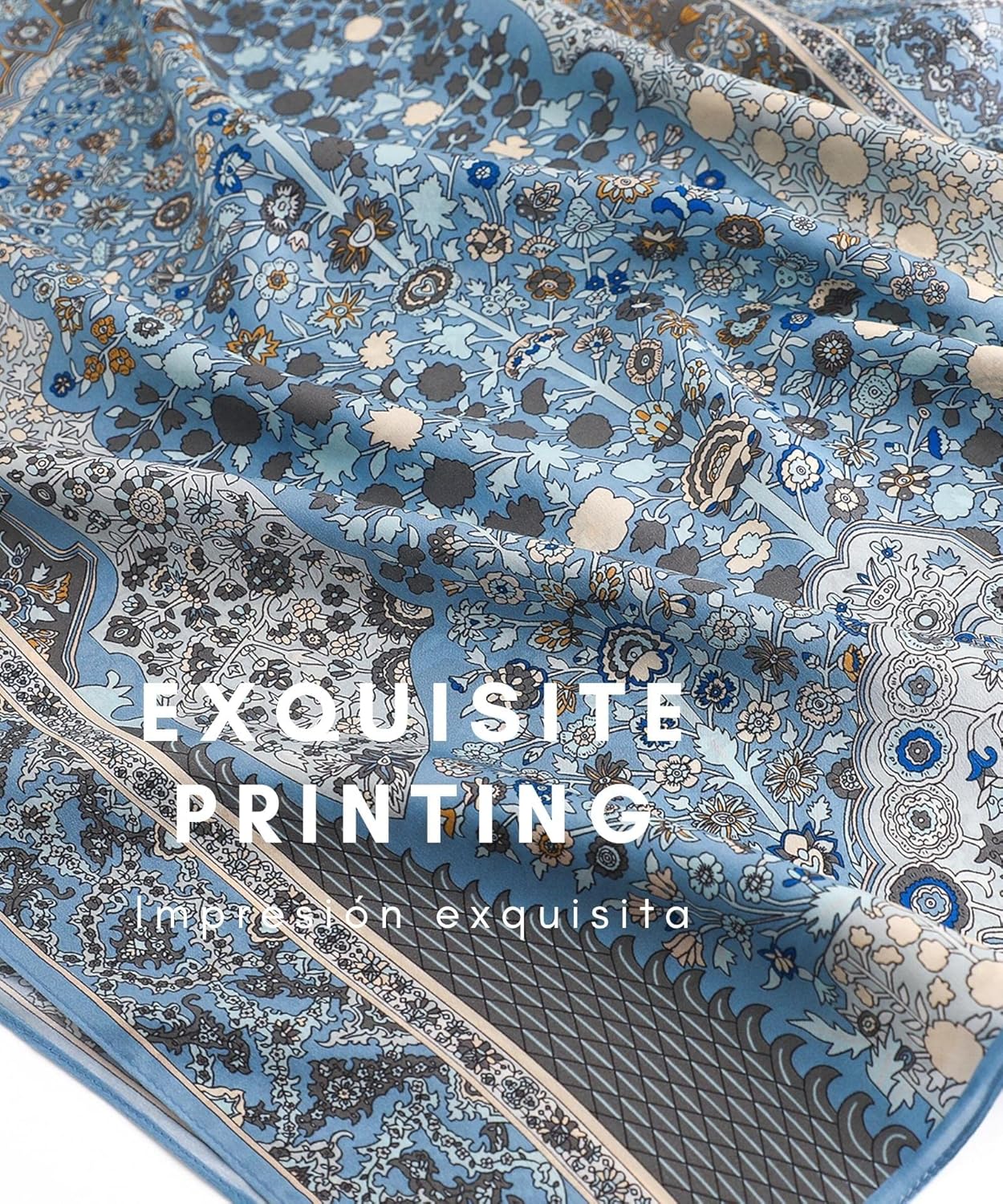 PoeticEHome 100% Mulberry Silk Long Scarf Wrap - Women's Large Oblong Sunscreen Shawl with Gift Packaging - Image 6