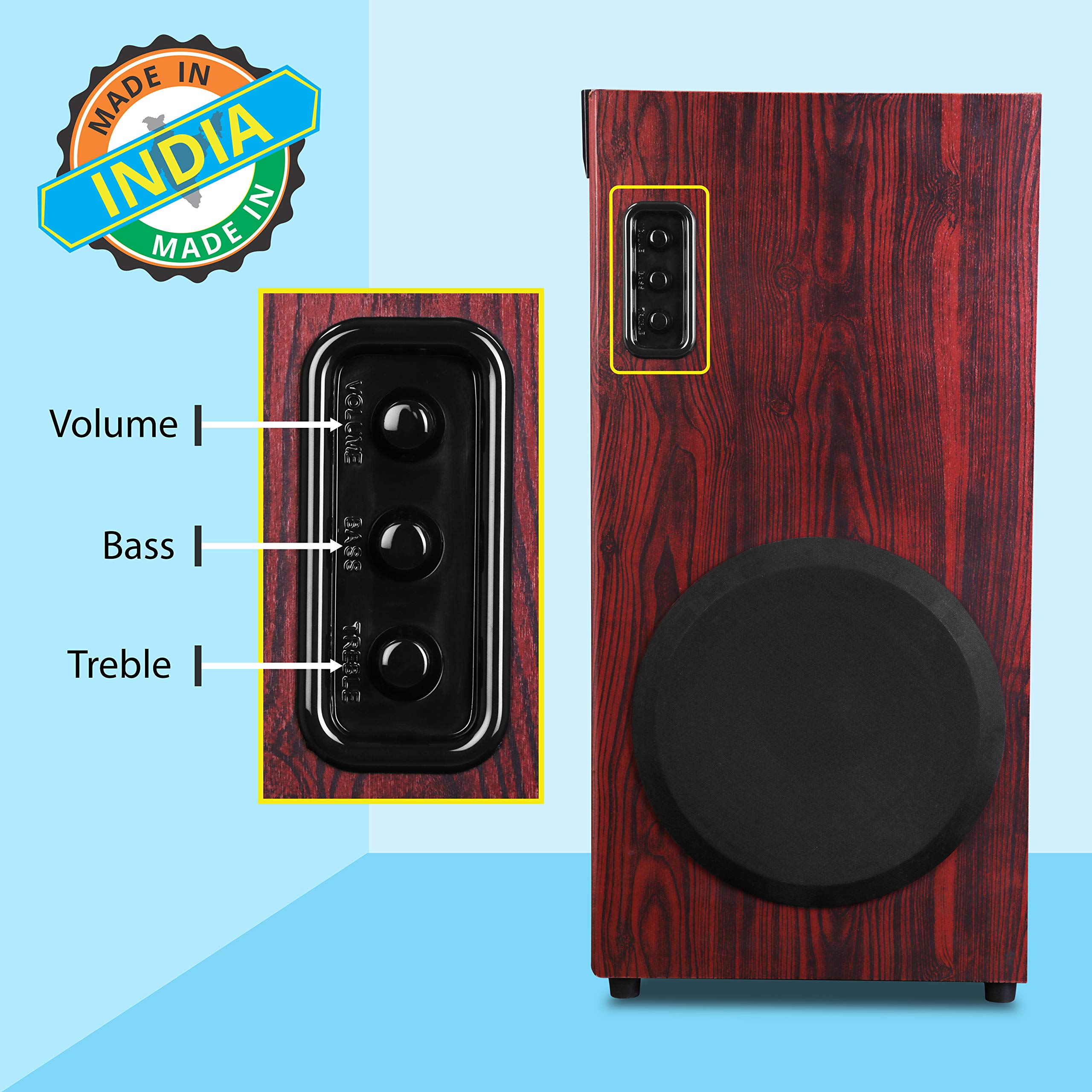 Buy Zebronics Tower Speaker with Bluetooth, USB, FM, AUX, Micro SD and