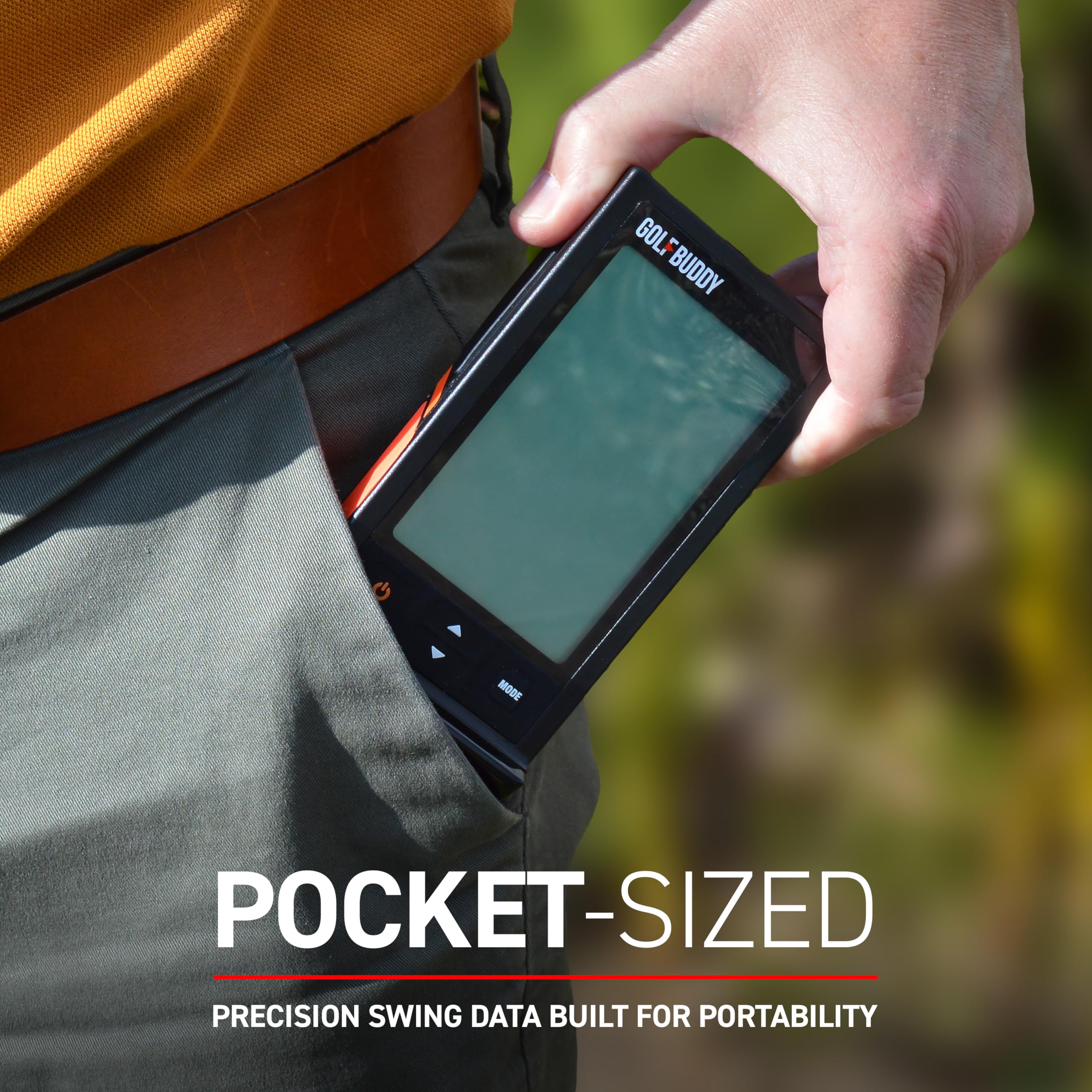 GolfBuddy Shot Mate Golf Launch Monitor für genaue Golftrainingsdaten, kompakte, radarbasierte tragbare Monitore für Schlägergeschwindigkeit, Ballgeschwindigkeit, Smash-Faktor und Tragedistanz
