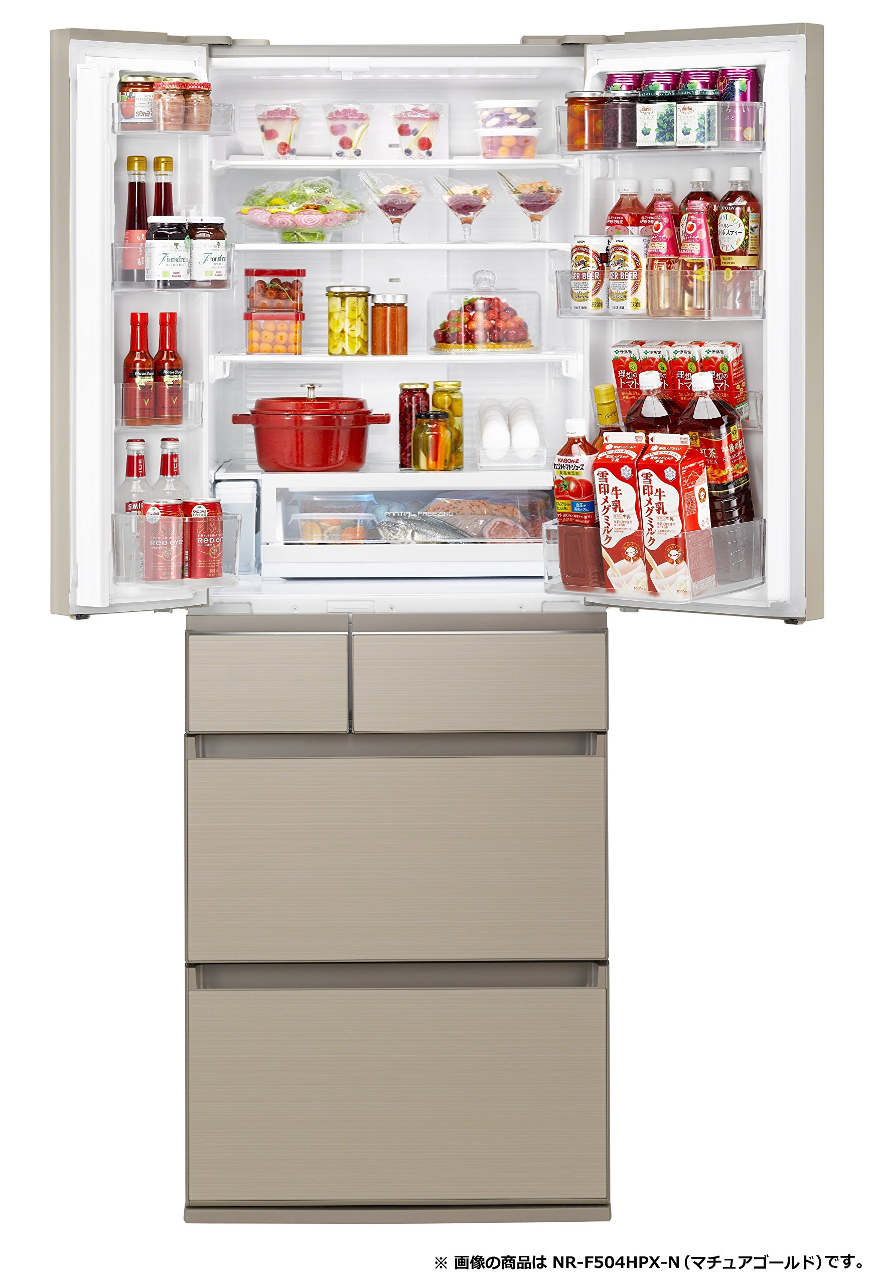 Amazon.co.jp: Panasonic NR-F504HPX-W Refrigerator, 6-Door, 16.9