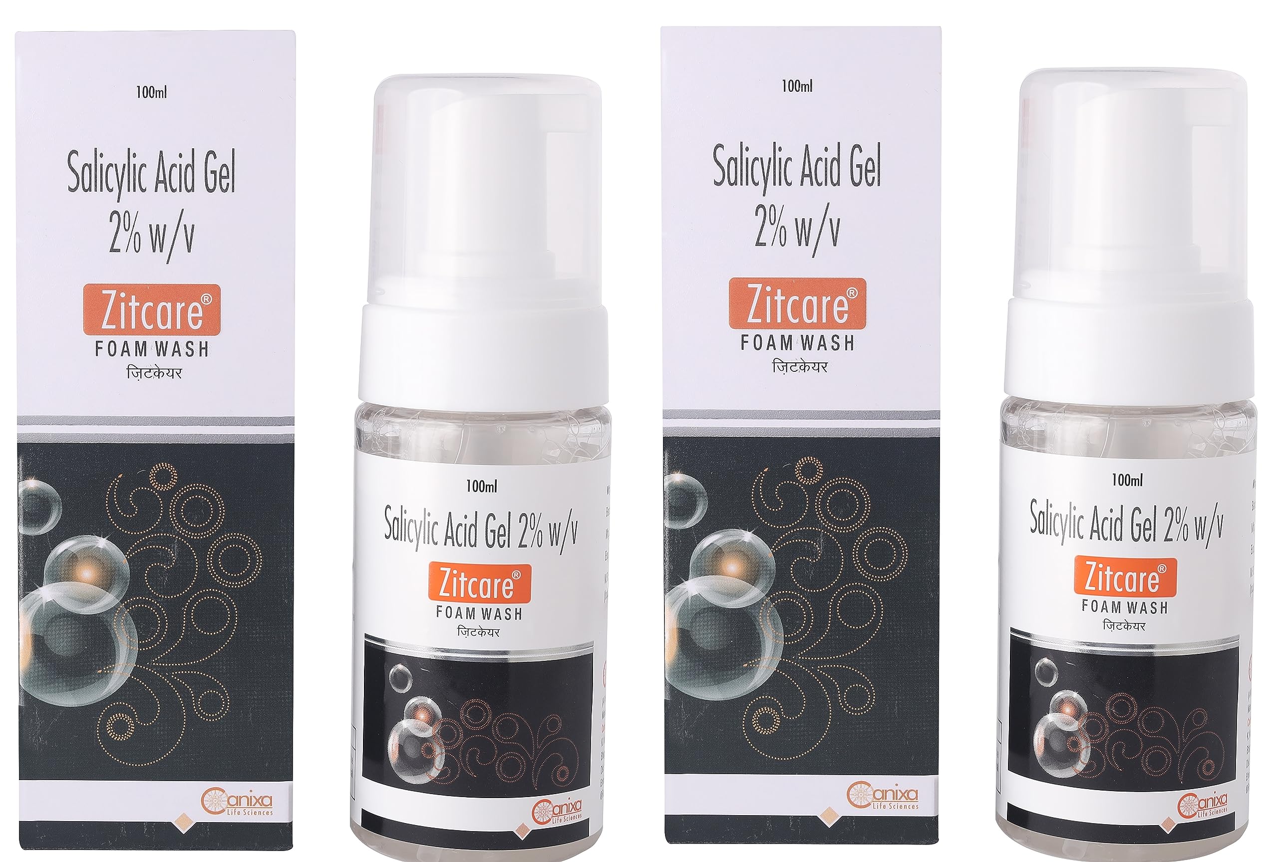 Zitcare Foam Face Wash 100Ml (Pack Of 2)