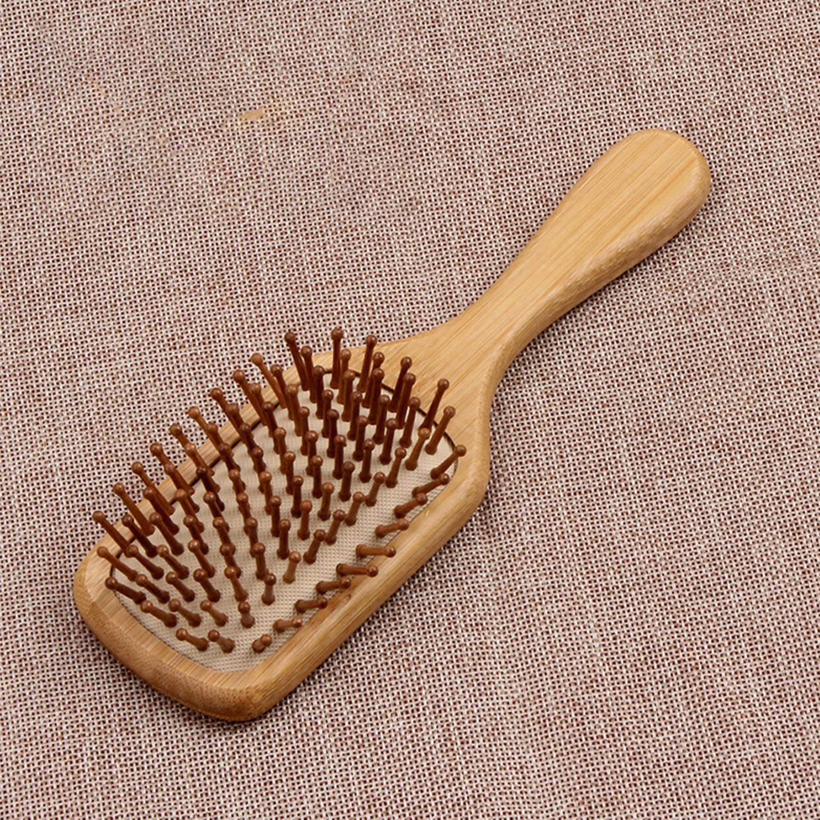 Cushion Brush, Smoothing Ergonomic Bamboo Paddle Hair Brush Styling Tool Massage for Travel for Men Women - Image 4