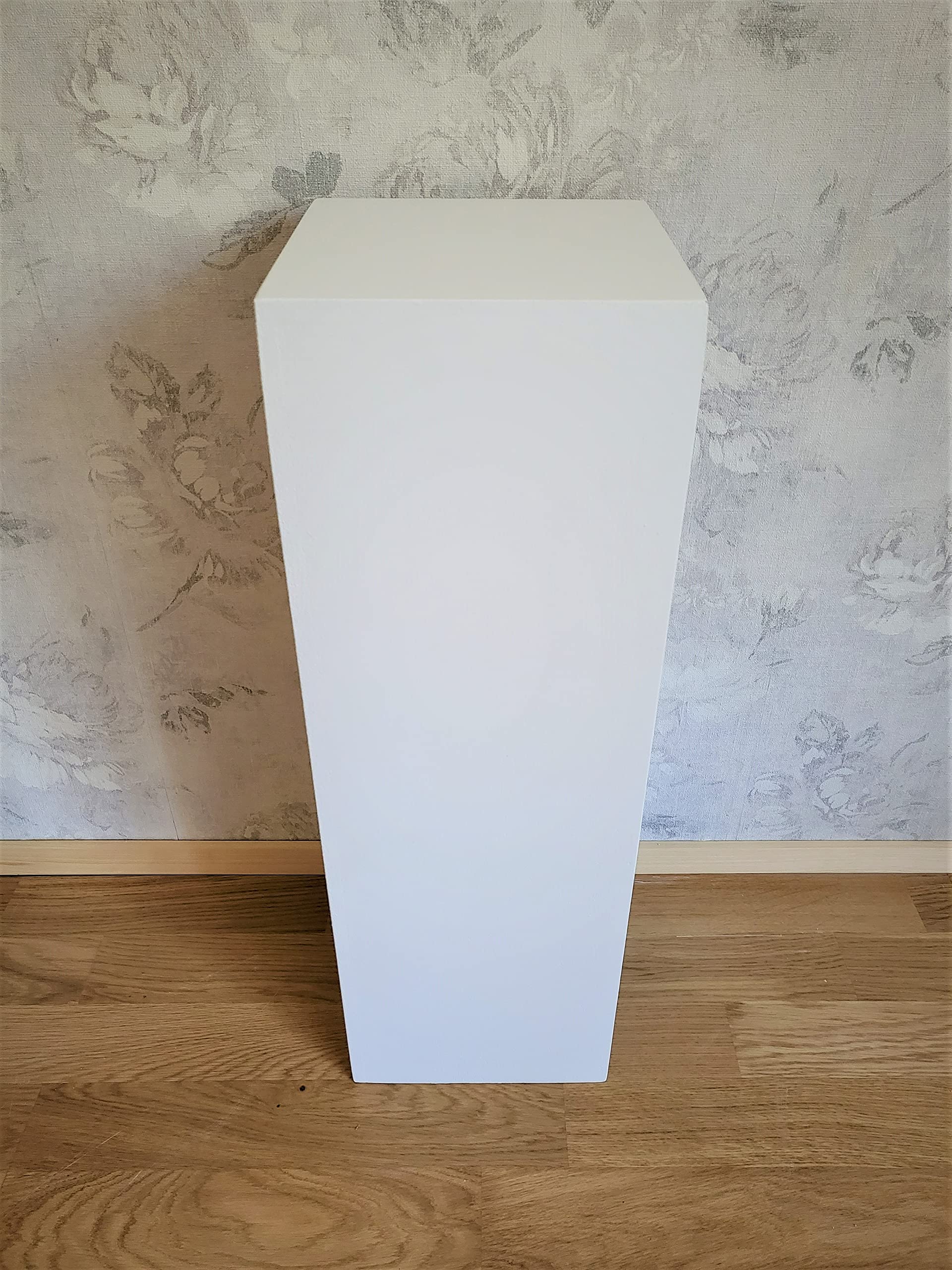 Colonna decorativa bianca, piedistallo da galleria bianco, base di presentazione (40 x 20 x 20 cm)