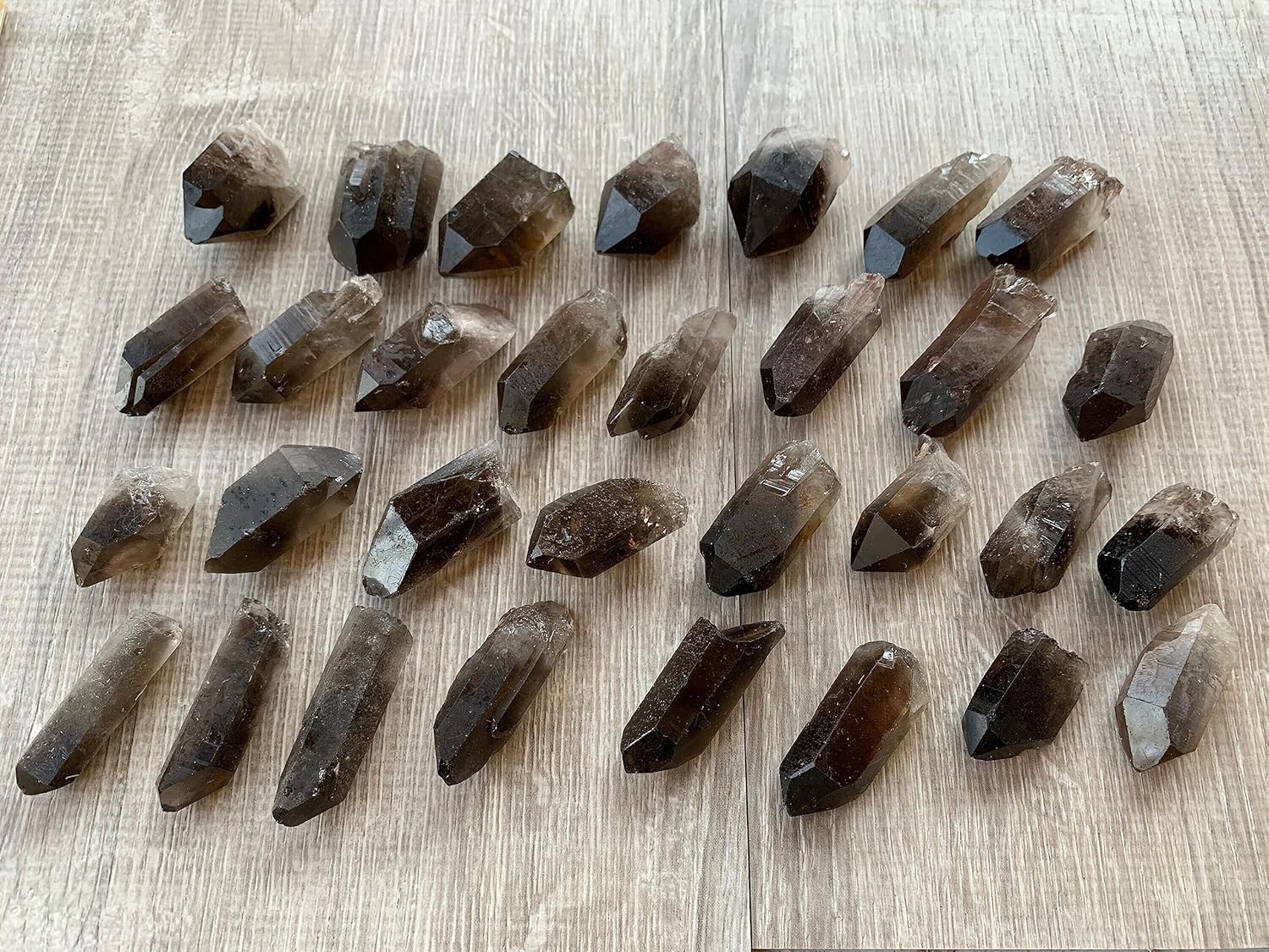 GAF TREASURES Wholesale Smoky Quartz Points, Natural Smoky Quartz Points, Smoky Quartz Points Healing Crystals (Smoky Quartz Points, 1 Pound)