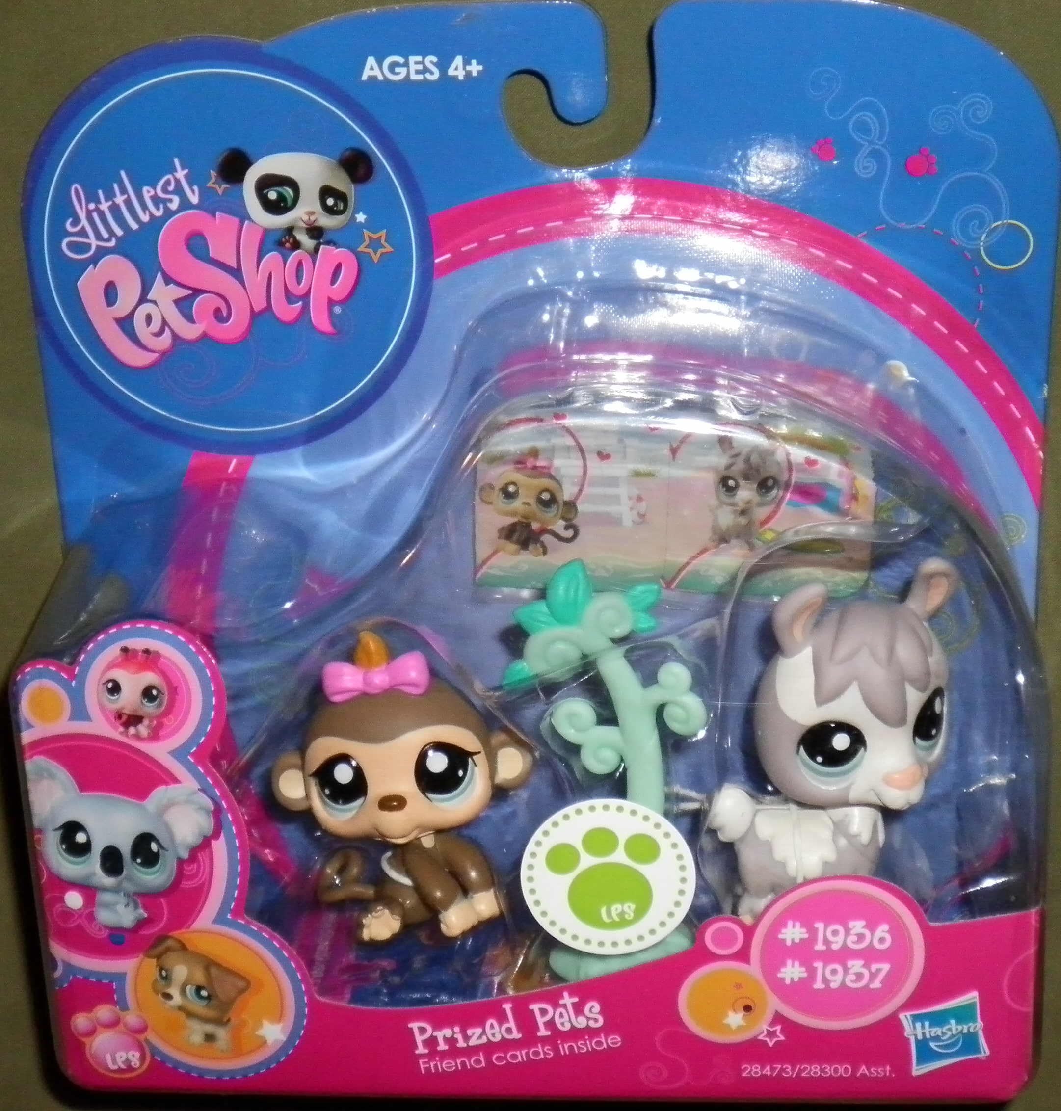 Littlest Petshop - 28473 - Collector Pets - #1936 Chimpanzé & #1947 Lama
