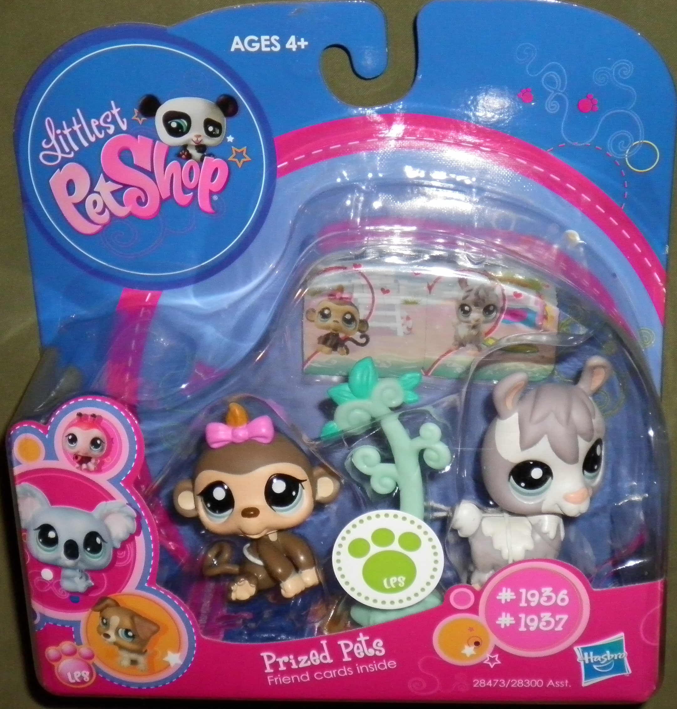 Littlest Petshop - 28473 - Collector Pets - #1936 Chimpanzé & #1947 Lama