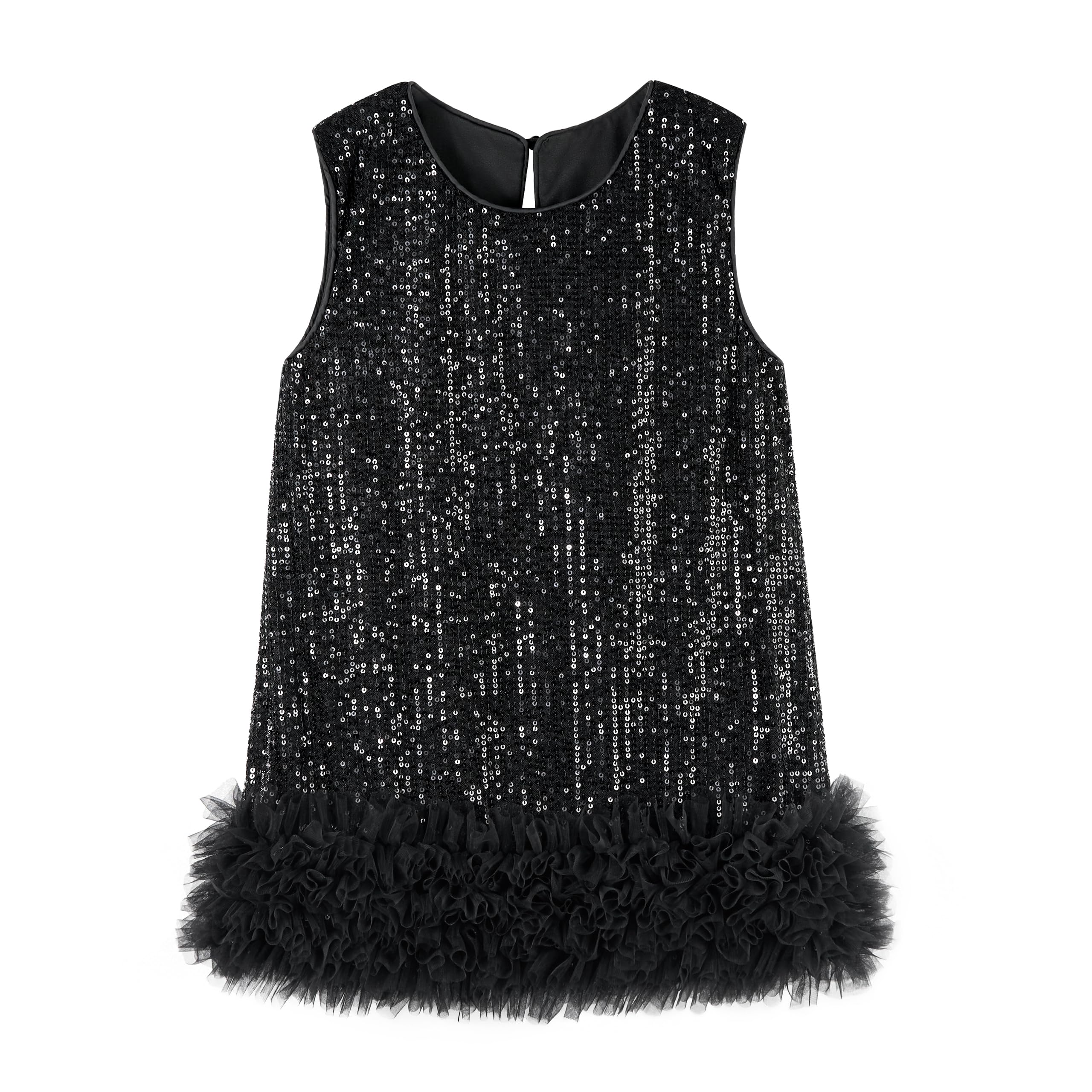 Miipat Toddler Girls Sequin Dress A-Line Sparkly Princess Party Dress