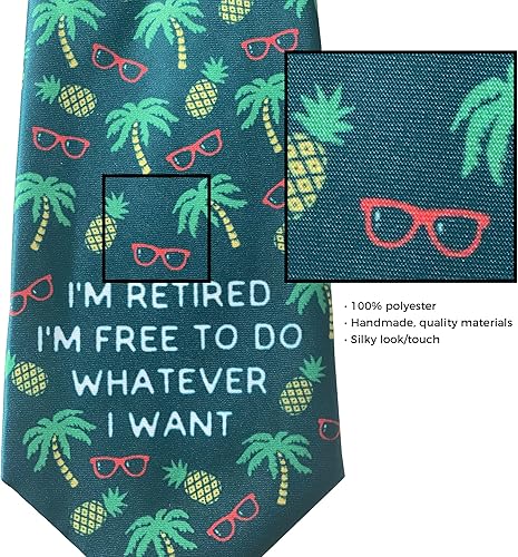 Miniatura 6 de Crazy Dog T-Shirts Corbata bien colgada, divertidos adornos navideños para fiestas navideñas, corbata novedosa, Rojo -