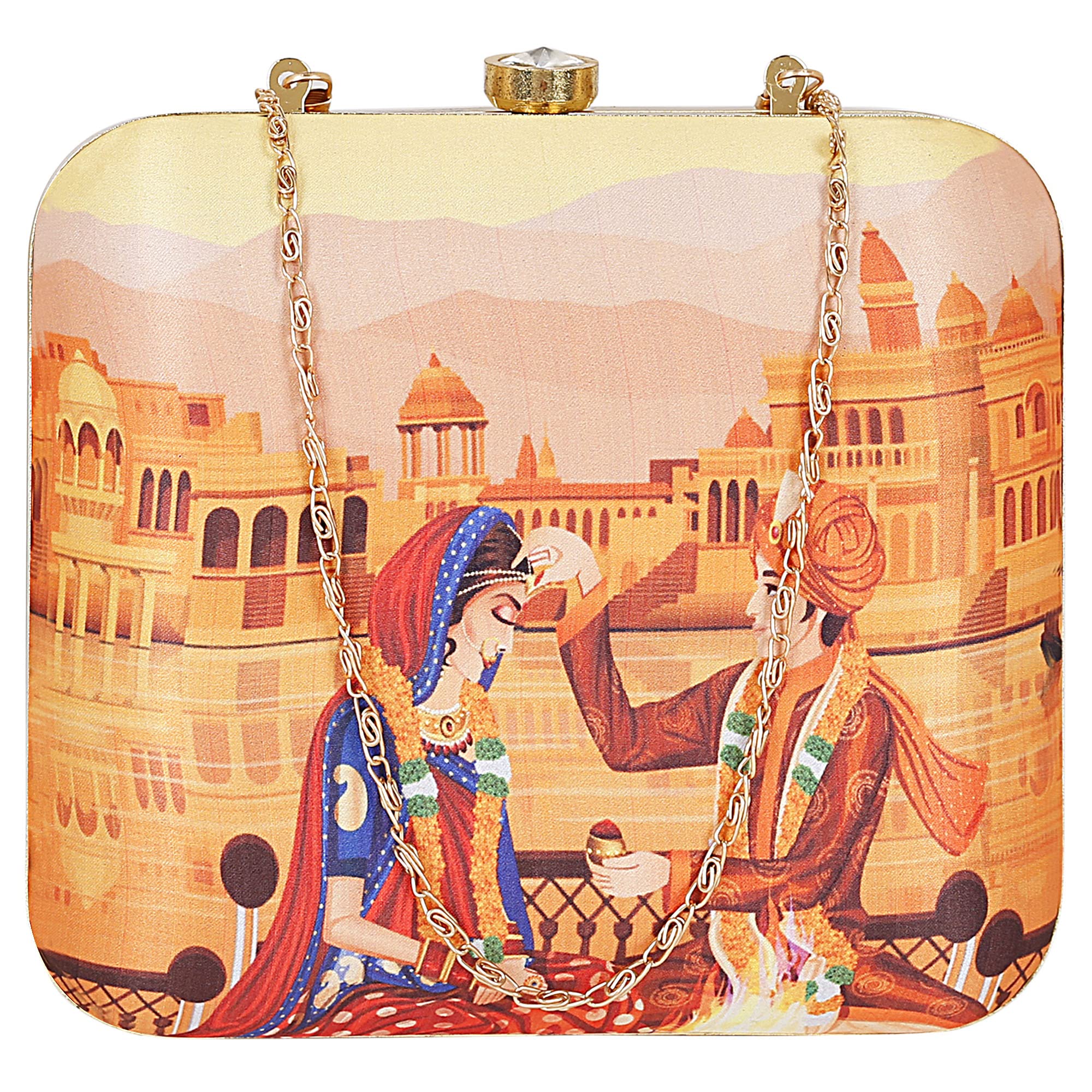 Women's Casual Printed Clutch Bag Purse (Multicolor)-image-13