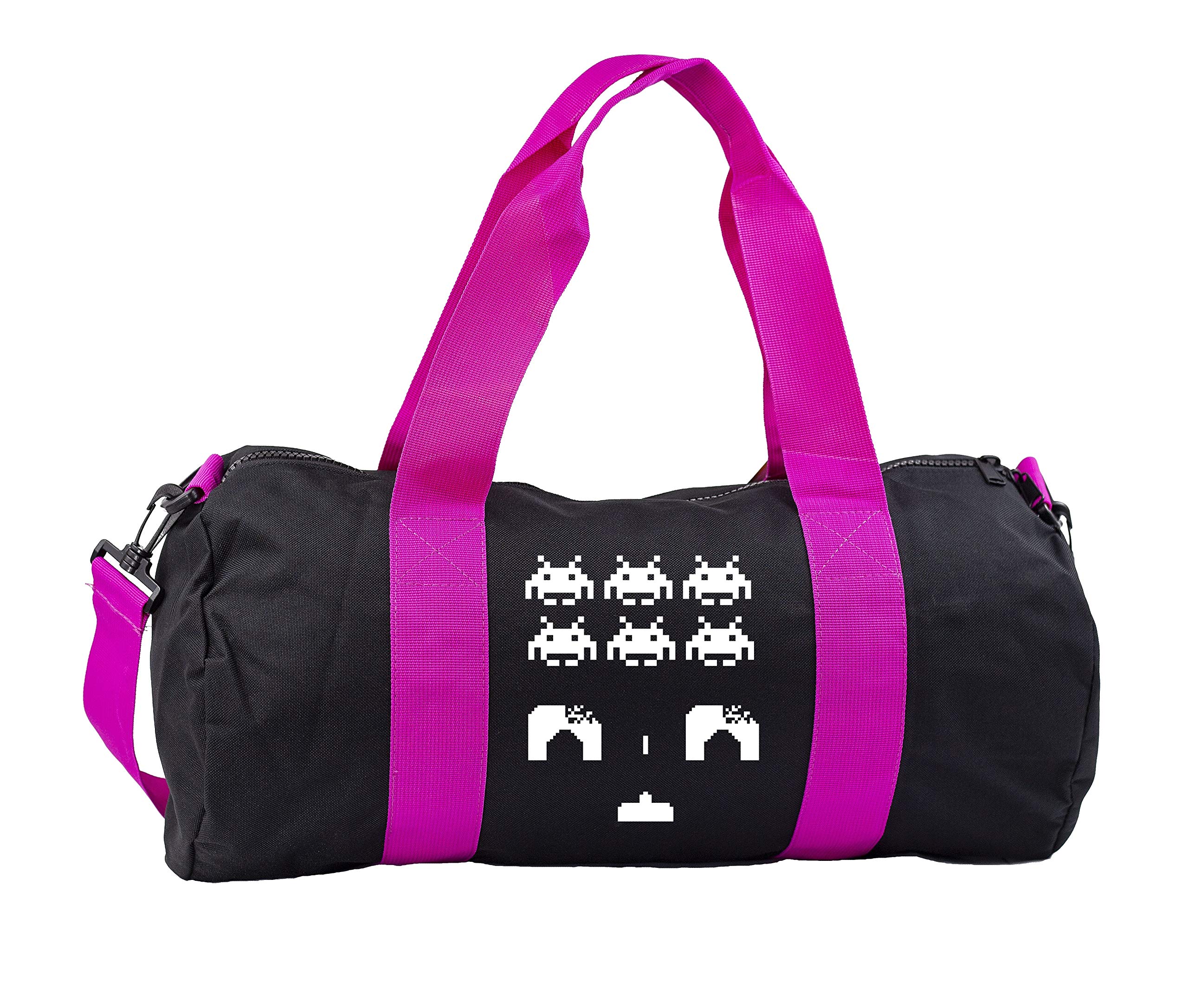 Hippowarehouse Space invaders Gymwear Gym Duffle Cylinder Uniform Kit Bag 50 x 25 x 25cm 20 litres