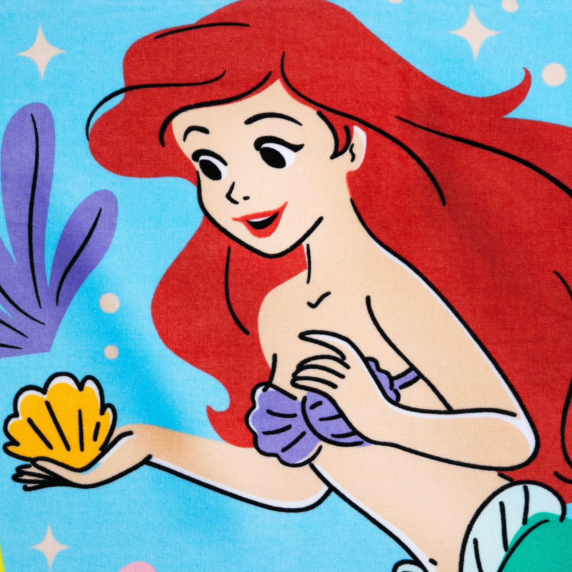 Asciugamano Da Spiaggia A Sirena 80x130 Cm – Microfibra, Morbido E Assorbente, Per Bambini E Ragazze, Con Stampa Ariel - 5