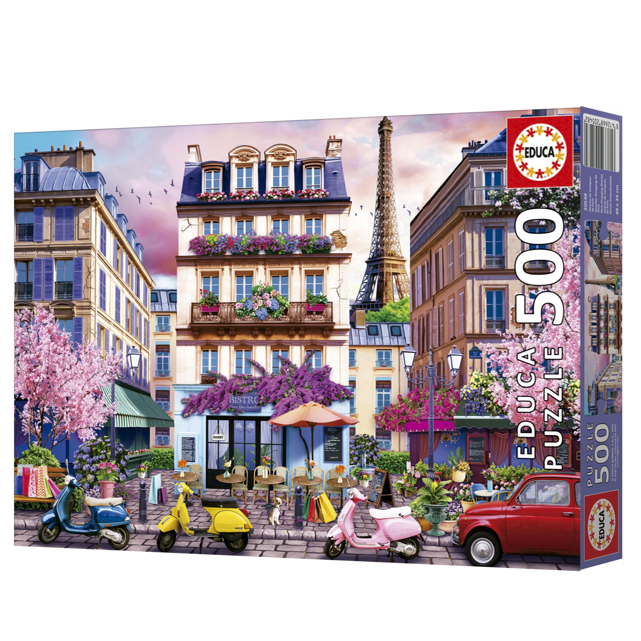 Educa - Puzzle Infantil de 500 Piezas | Distrito de Compras de París | Medidas: 48 x 34 cm | A Partir de 11 años (20548) - 3