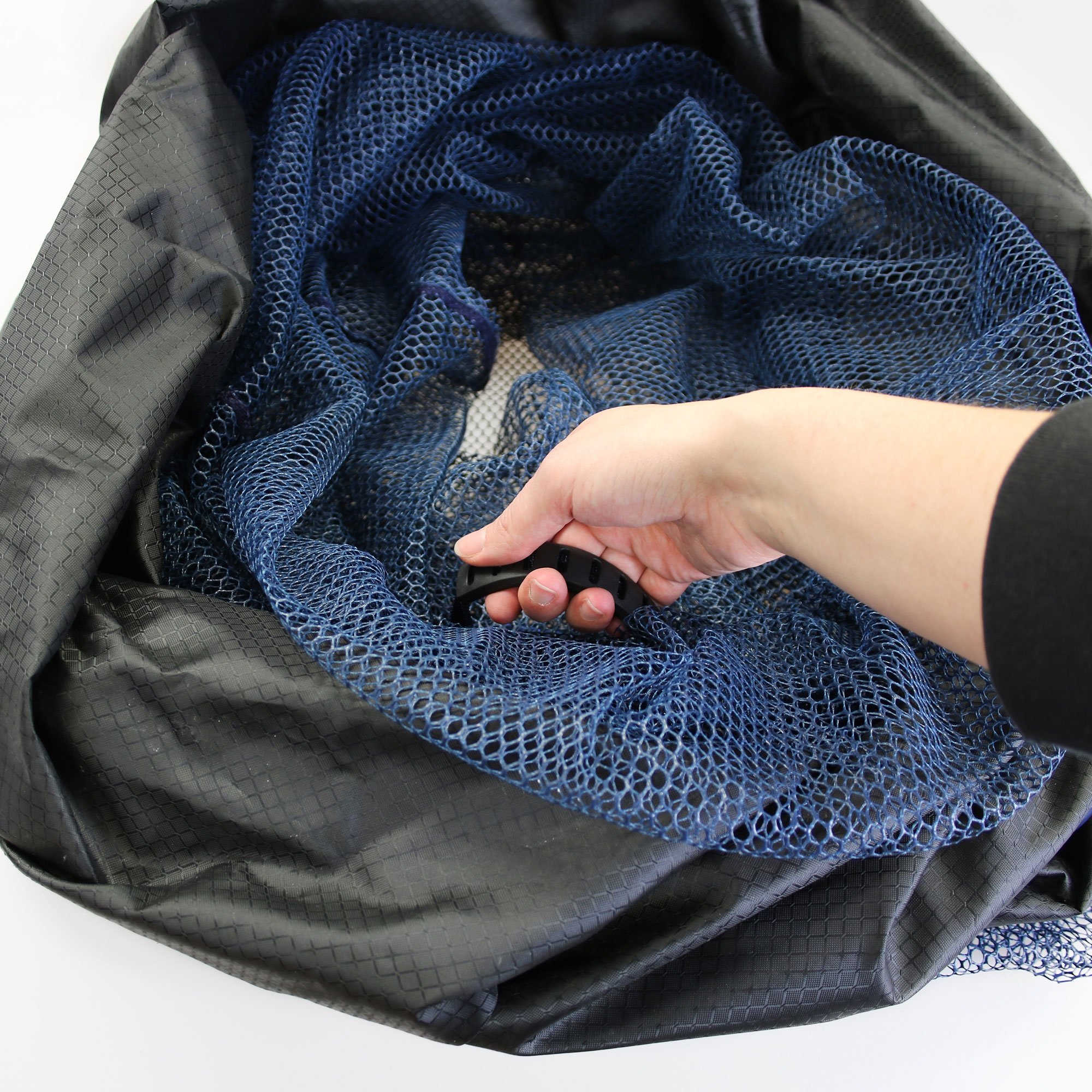 JVS Pro-Zone Gummi Keepnet Square - Rejilla de Goma de 3m para Pesca - Fuerte, Apta para Peces y Viene con una Bolsa de Red Pescadores