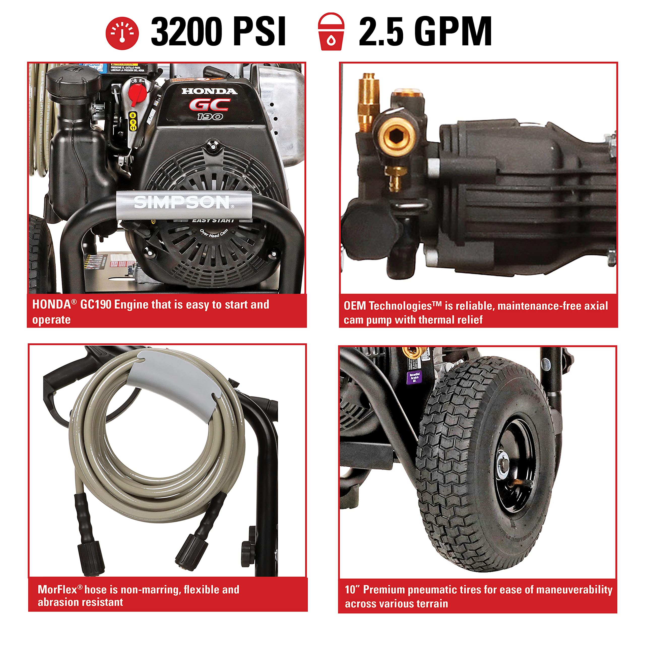 Simpson Cleaning MSH3125-S 3200 PSI at 