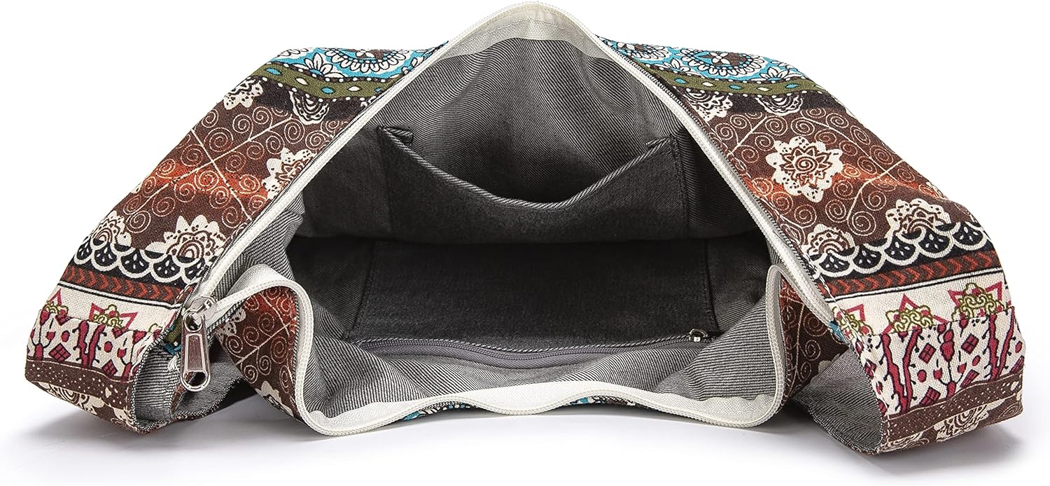 Women Shoulder Handbags Fashion canvas Hippie Crossbody Bags Bohemian Animal Prints Hobo Bags - Image 6