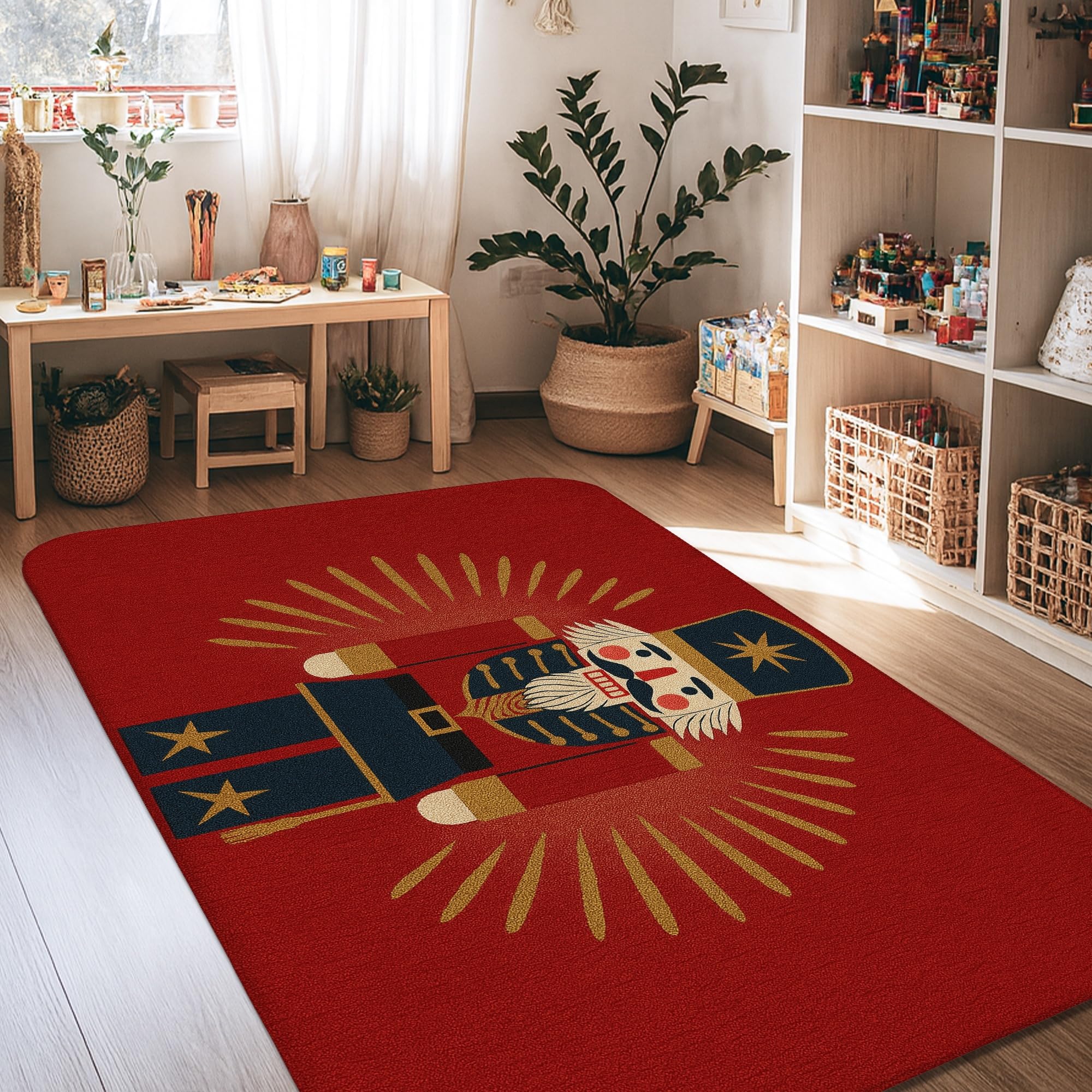 Tapis de Noël pour salon et chambre à coucher ambiance festive en mousse
