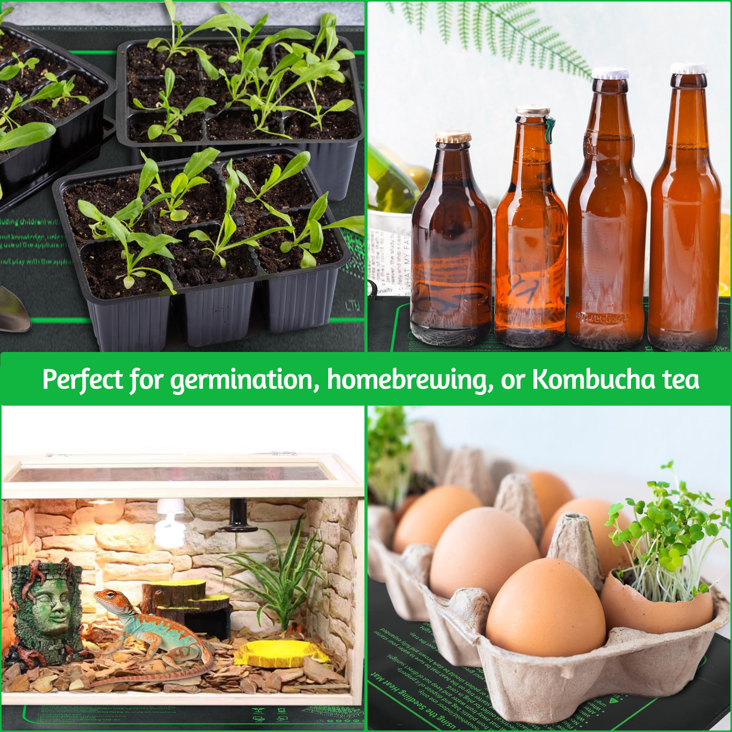 Amazon.co.jp: LOCONHA 種子開始用苗ヒートマット、25.4 cm x 52.7 cm