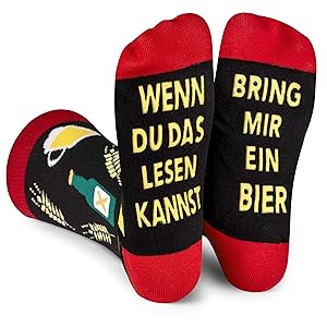 Lavley Wenn Du Das Lesen Kannst Bring Mir Lustig Socken für Frauen und Männer (Bier, Sekt, Kaffee Und Kuchen)