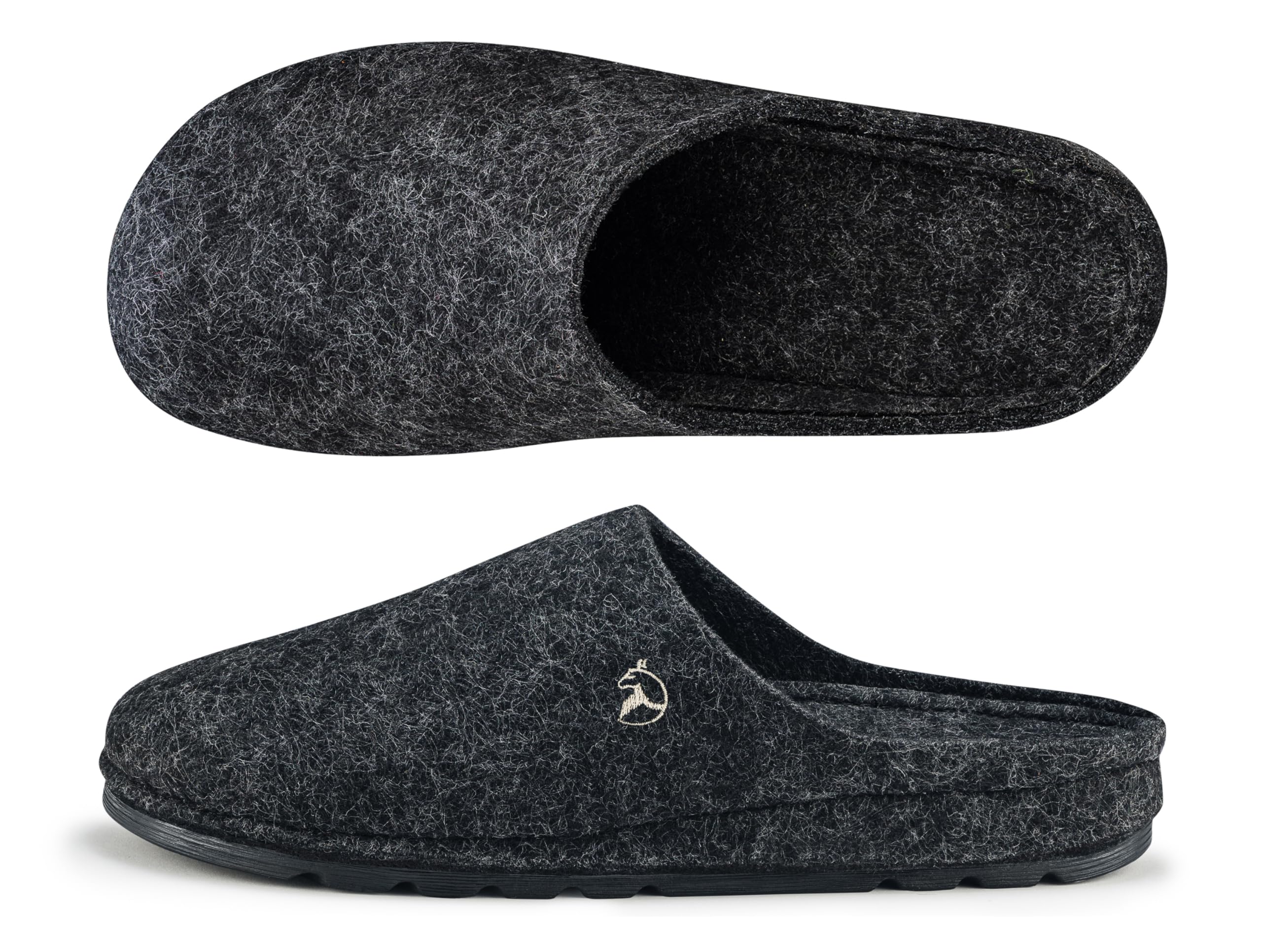 ESTRO Pantuflas de Fieltro Hombre - Zapatillas Casa Hombre Cerradas Zapatillas Casa con Suela de Goma Pantuflas Fieltro F05