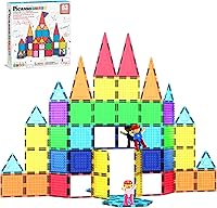 Vista 15 de PicassoTiles Ladrillos Magnéticos de Construcción STEM, Juego de Azulejos Magnéticos Creativos, Juego de Construcción de Ladrillos, Juguete
