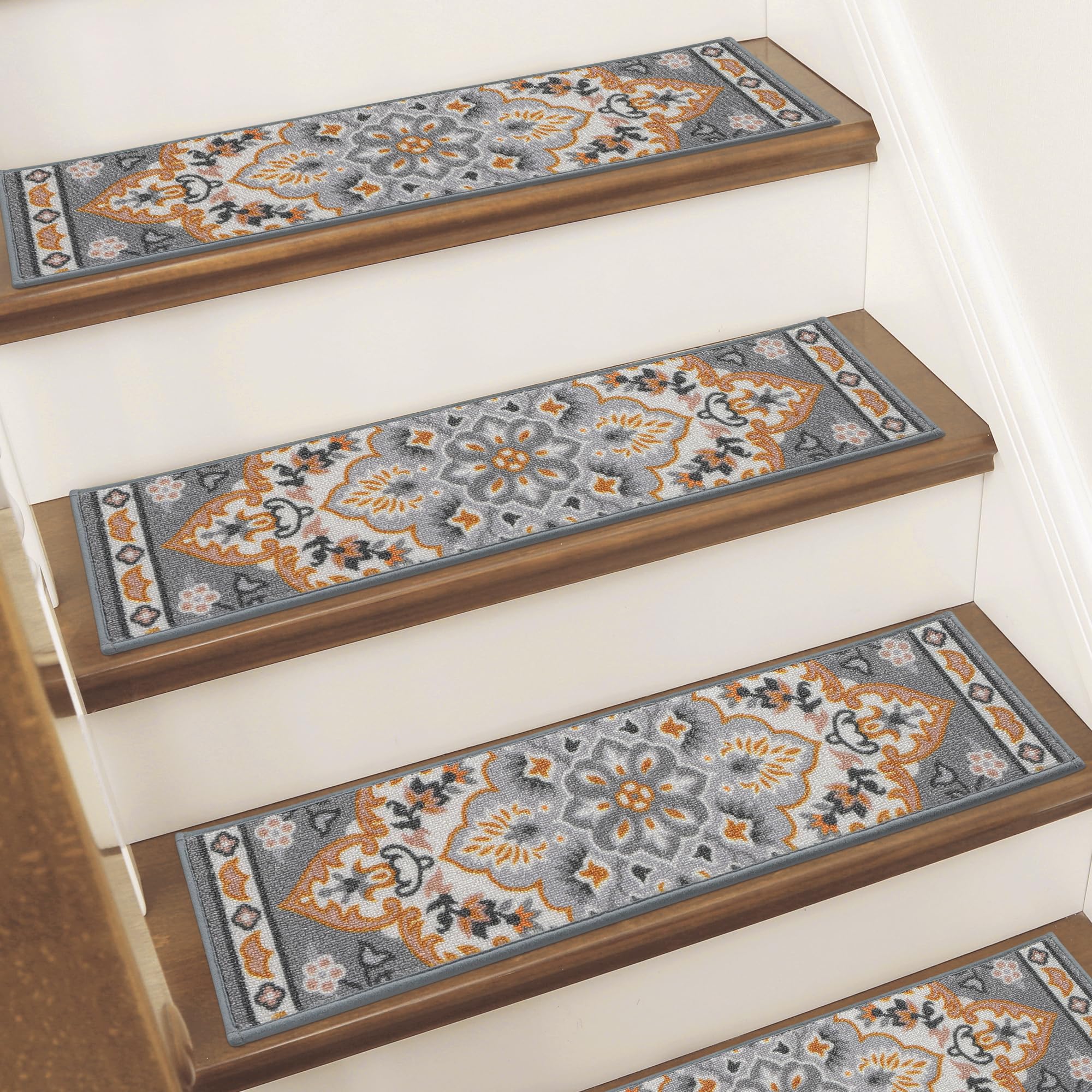 BEQHAUSE Stair Treads for Wooden Steps Non-Slip Machine Washable Carpet Stair Treads 8"X30" Soft Indoor Stair Rug Runner for Kids Elders and Pets,