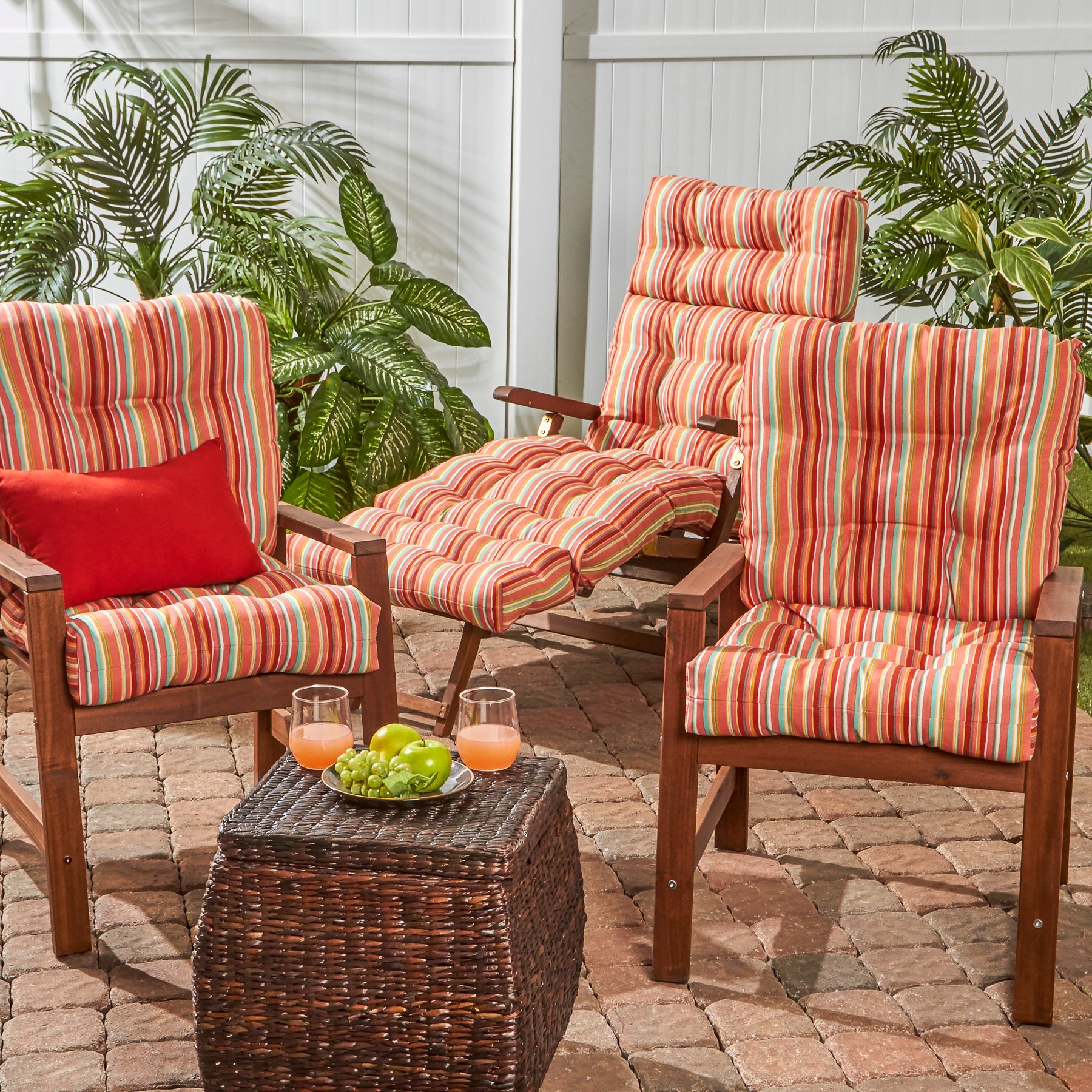 Amazon.com: Greendale Home Fashions Outdoor 42x21-inch Seat/Back