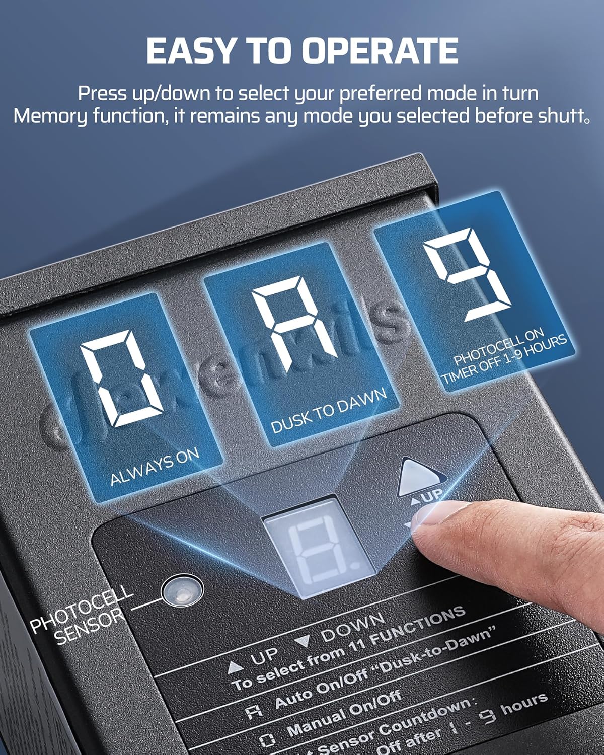 DEWENWILS 150W Low Voltage Landscape Lighting Transformer, 120V to 12/15V AC, Metal Shield, Outdoor Low Voltage Landscape Transformer, Photocell & Timer, Landscape Lighting Transformer - Image 4