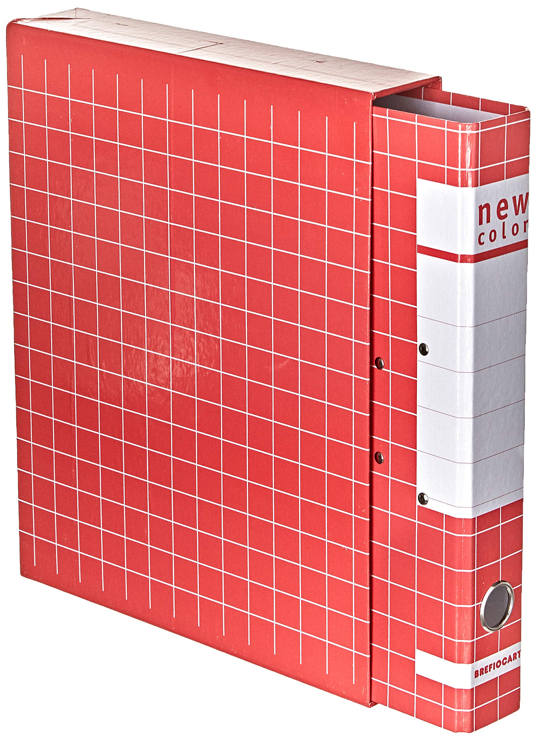 New Color 0201183R, Registratore Protocollo, Rosso, Dorso 5 cm, Confezzione da 18 pezzzi