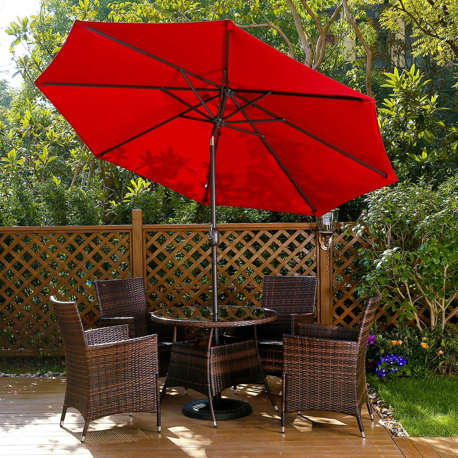 aldi offset patio umbrella Belavi 7.5 Foot Umbrella