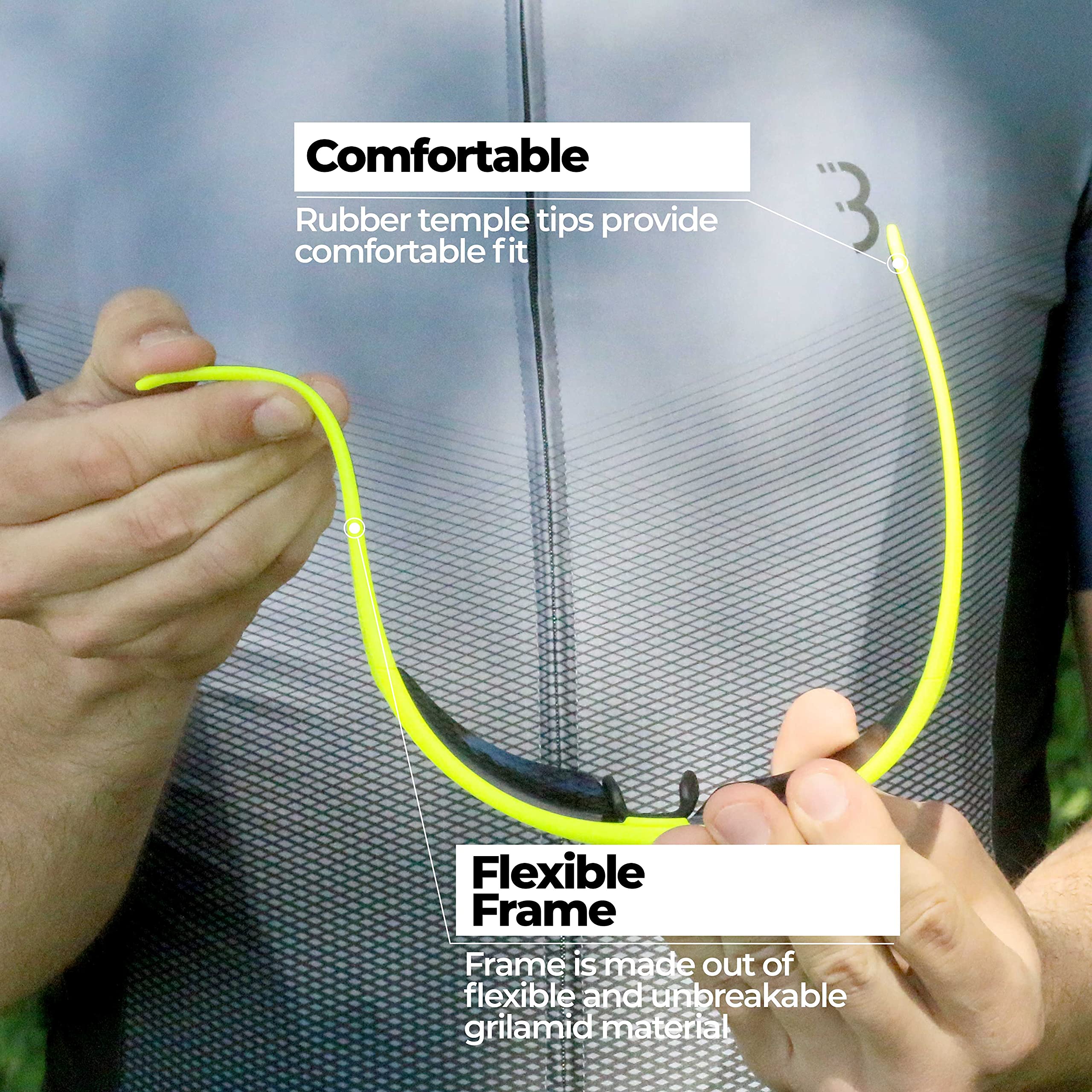 Bbb Cycling Impress BSG-58 Lunettes de soleil de sport avec 3 verres interchangeables Protection UV Demi-monture pour vélo Unisexe