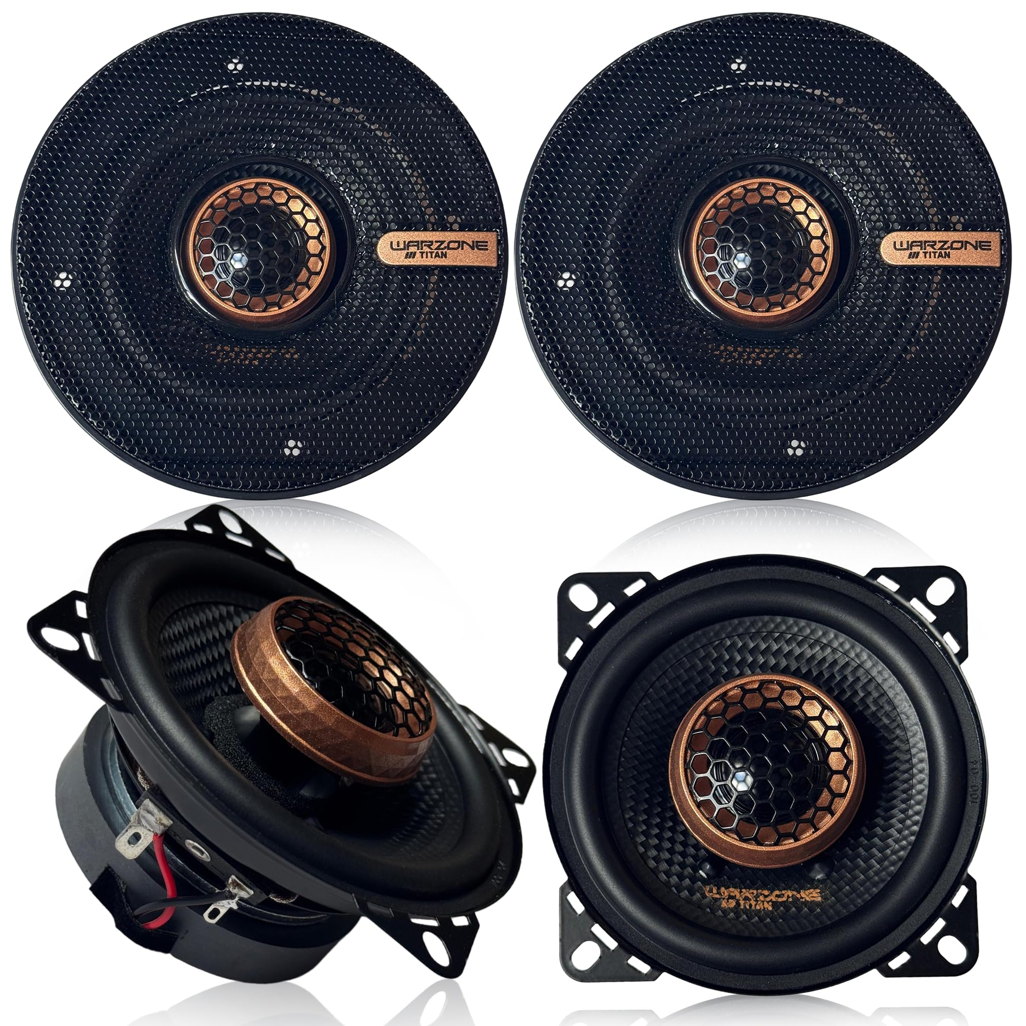 Amazon.com: Warzone 4X WZ40PTi 4-Inch Super Coaxial Speaker Pair