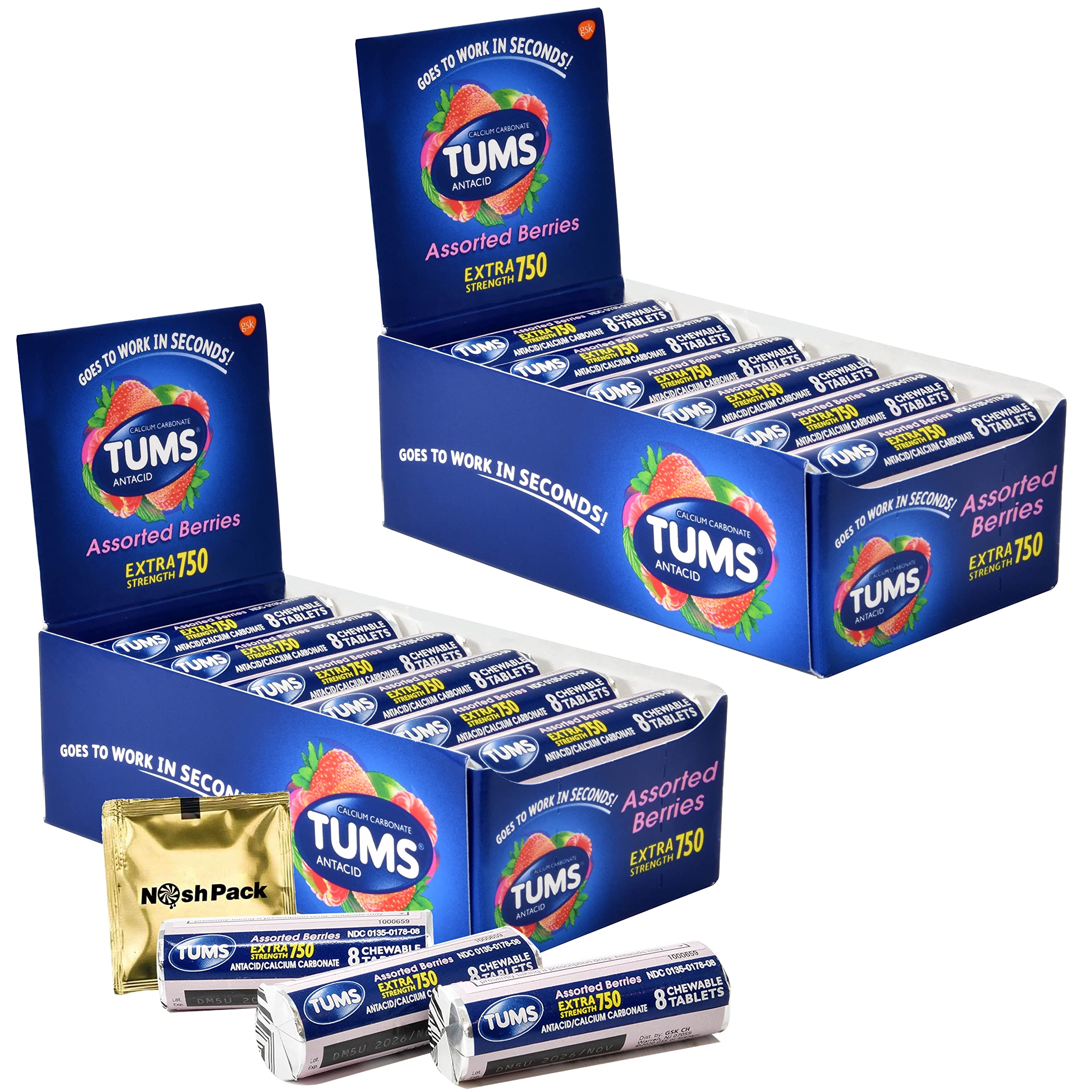 Buy Tums Ant Chewable s for Travel, 12 Rolls Extra Strength Fast Acting