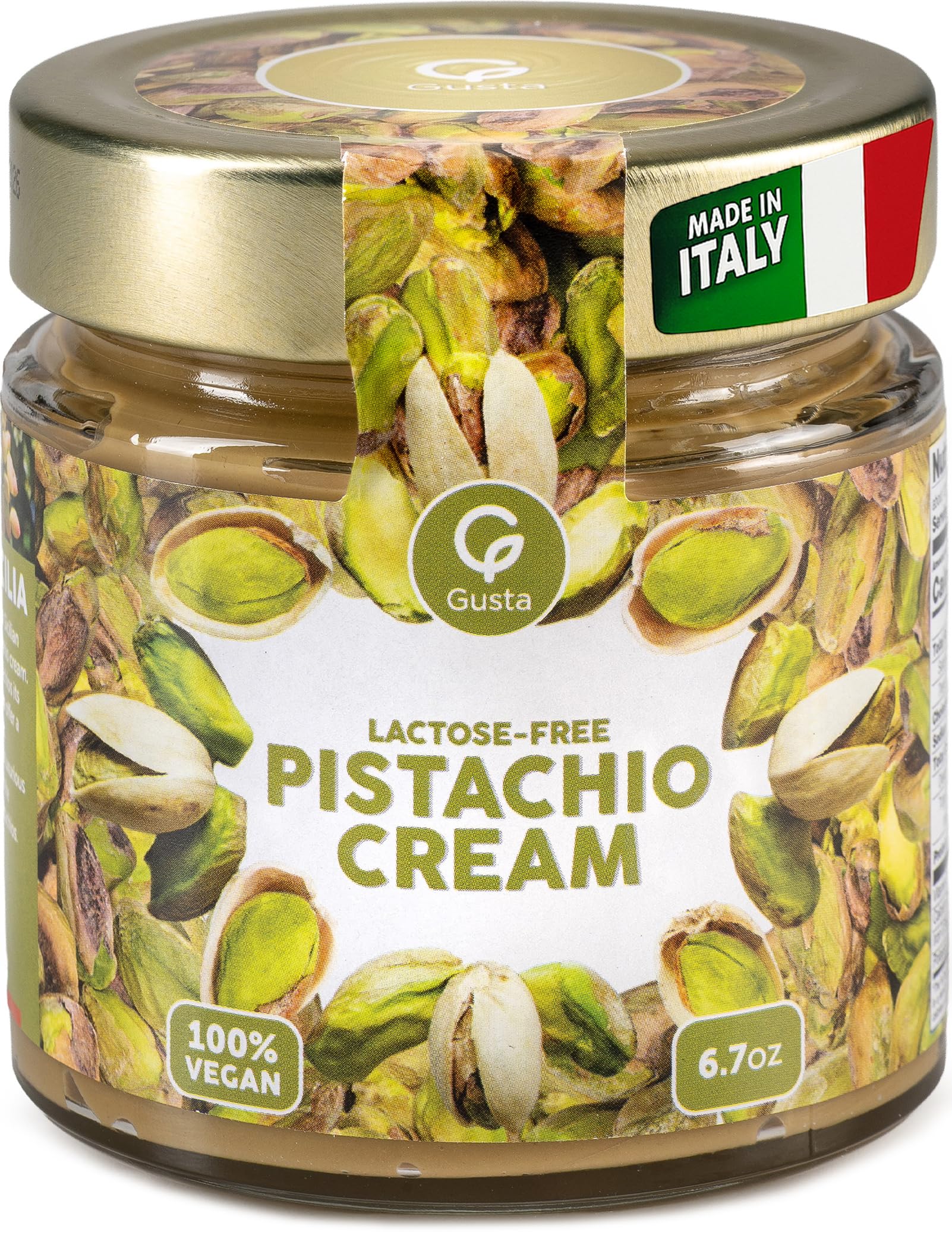 Pistachio Cream Spread from Sicily - Premium Filling for Dubai Chocolate Baking Desserts Coffee - 100 Vegan Lactose-Free