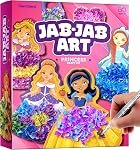 Dan&Darci Jab Jab Art - Magic Princess Kit - Gifts for 5 Year Old Girls - Arts and Crafts for Kids Ages 4-8, 4-6 Years Old - Mess-Free Crafts, Birthday Gift Ideas