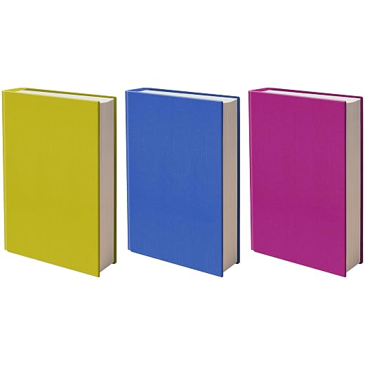 Standard, Stretchable Book Cover Solid Colors 3 Pack. Fits Most Hardcover Textbooks Up to 8" x 10". Adhesive-Free, Nylon Fabric Protectors are A Needed School Supply for Students Washable and Reusable