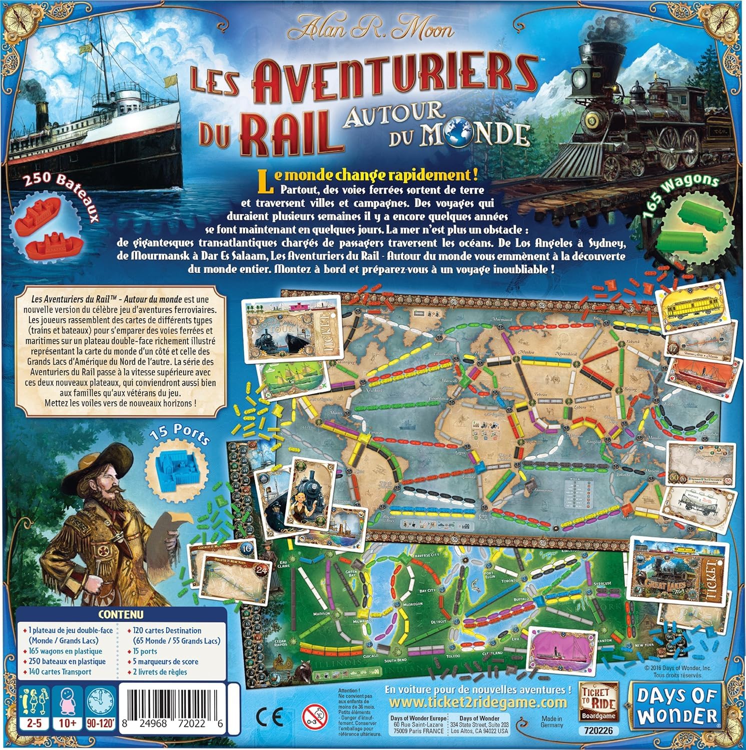 Asmodee – ave18 – poszukiwacz przygód na szynie – świat przewijania – język francuski