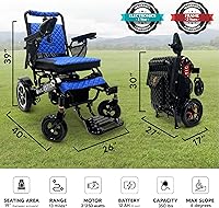 Vista 5 de Majestic - Sillas de ruedas eléctricas para adultos, capacidad de 350 libras, alcance de hasta 13 millas, con base en EE. UU., silla de ruedas