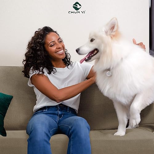 Miniatura 7 de CHUN YI Juego de fundas elásticas de 2 piezas para sofá, sofá biplaza y sillón, juego de funda de sofá para sofá de 1, 2 y 3 plazas, tela jacquard a